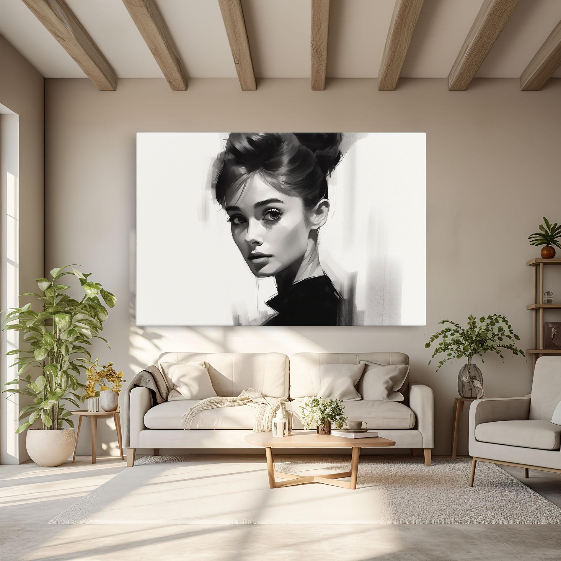Leinwandbild Hepburn Portrait mockup 6
