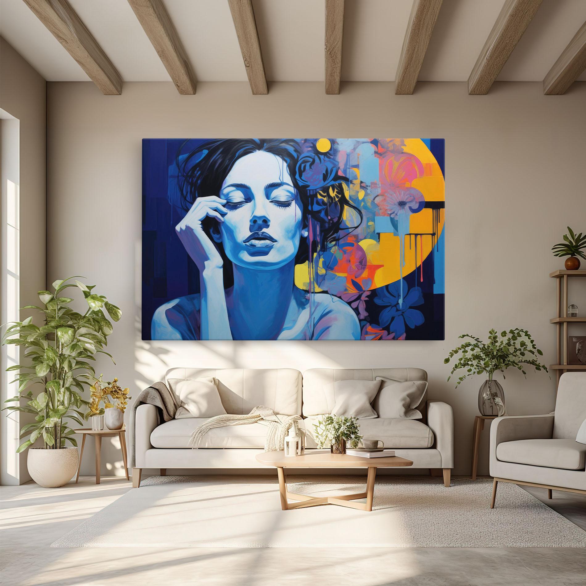 Leinwandbild Photographic Blue Image mockup 6