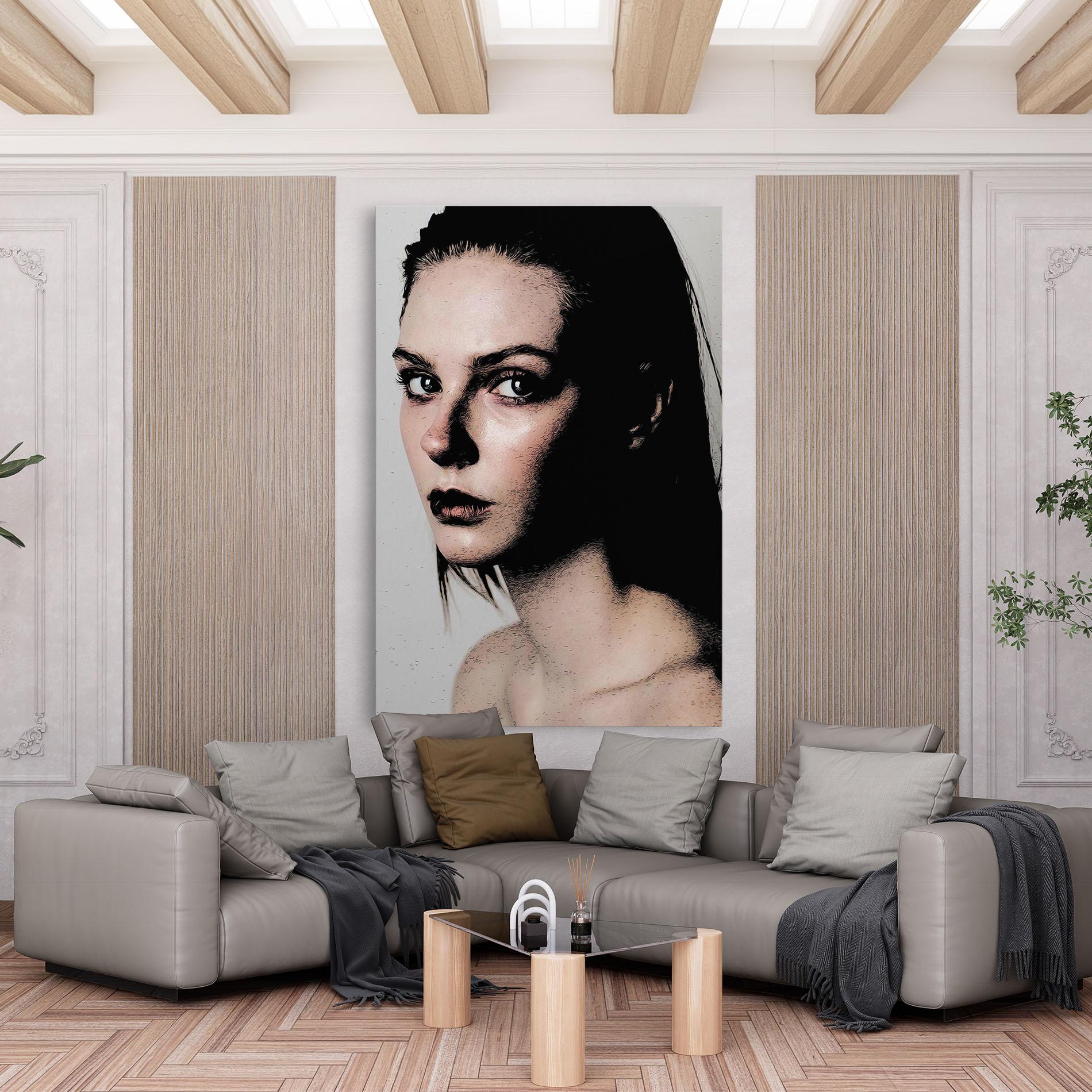Leinwandbild Big Eyes Portrait mockup 6