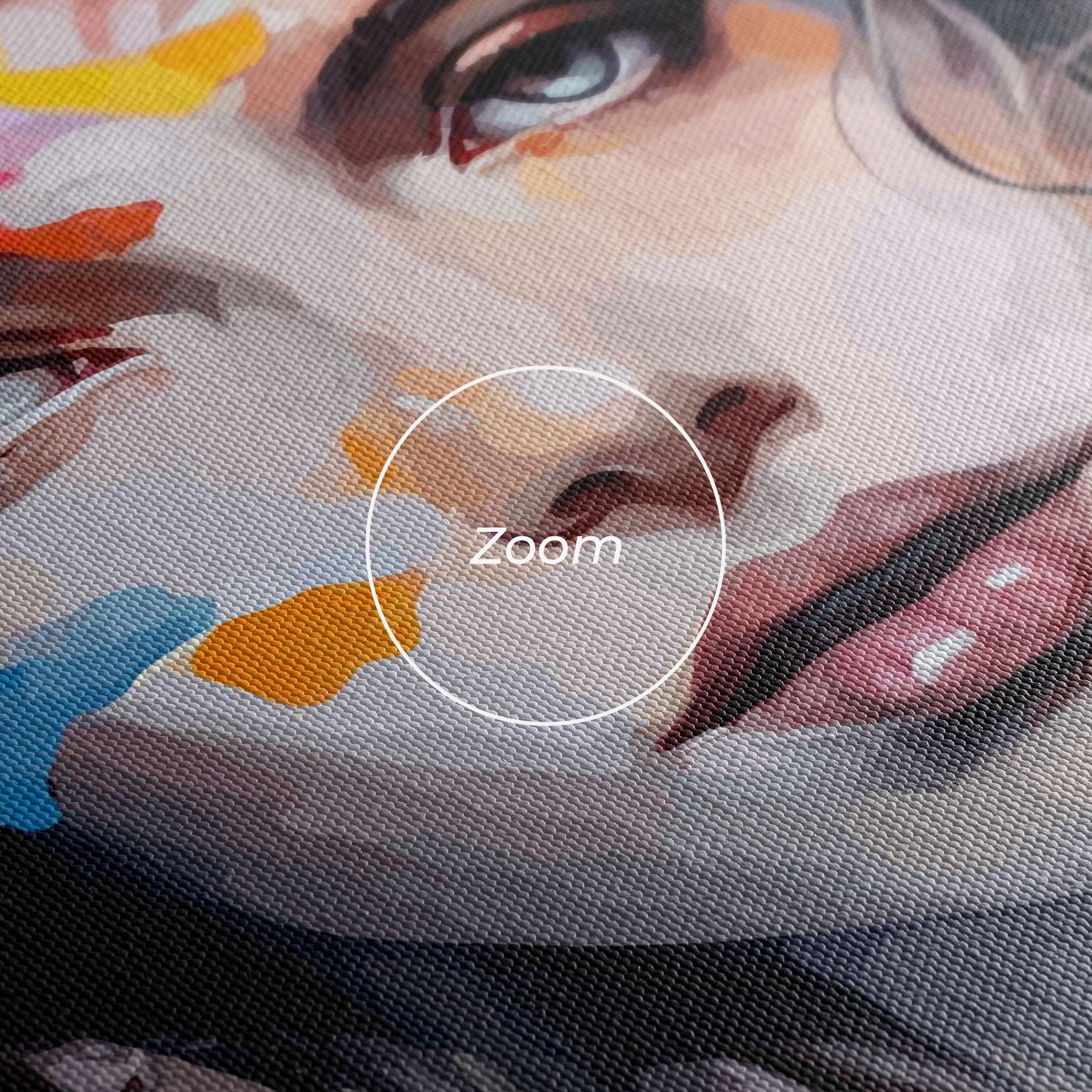 Leinwandbild Colorful Hair Portrait mockup 3