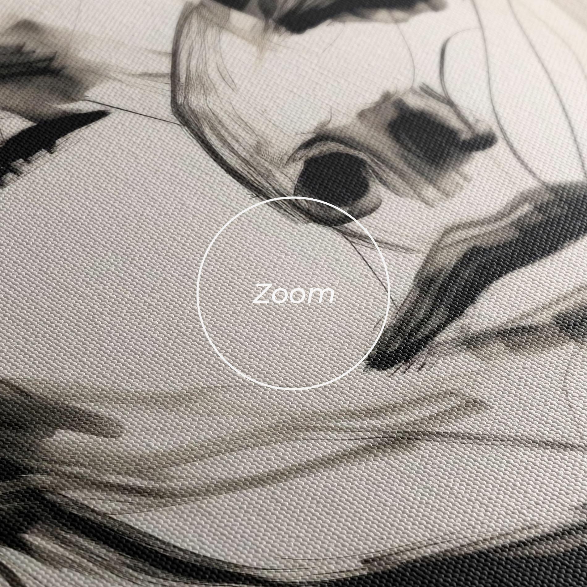 Leinwandbild Continuous Line Woman mockup 3