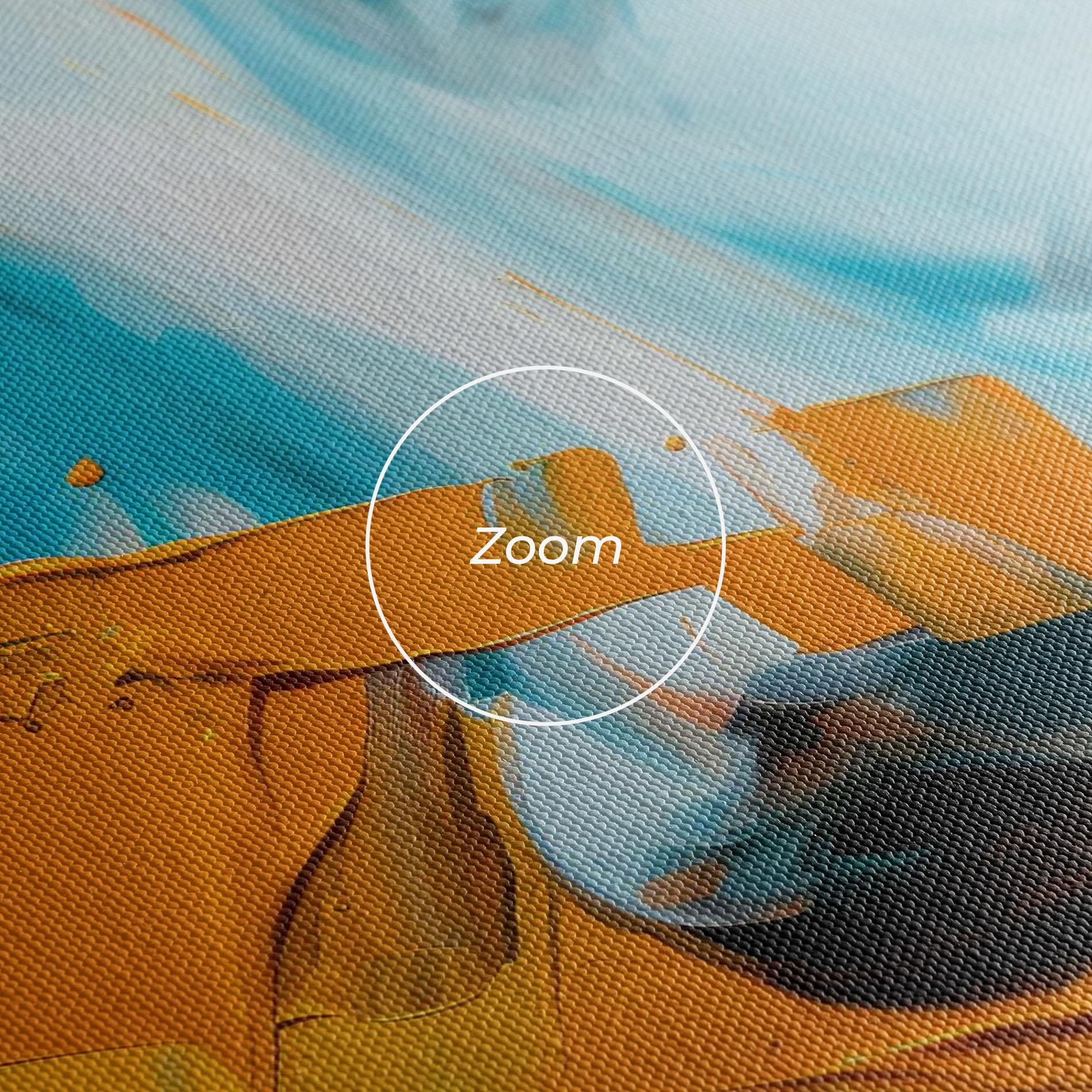 Leinwandbild Orange Paint Portrait mockup 3