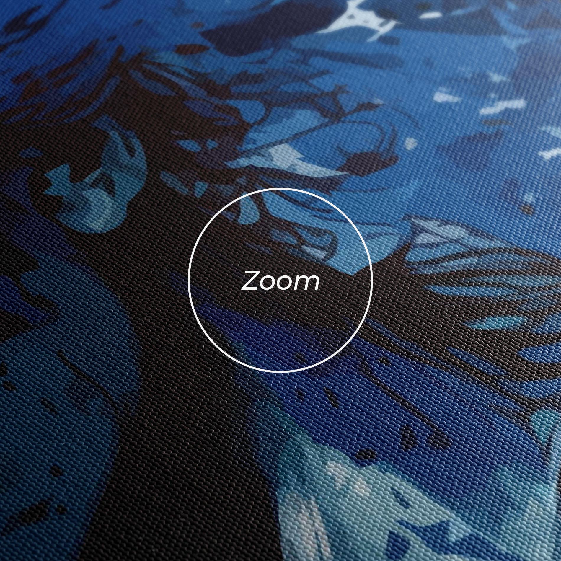 Leinwandbild Portrait Blue Woman mockup 3