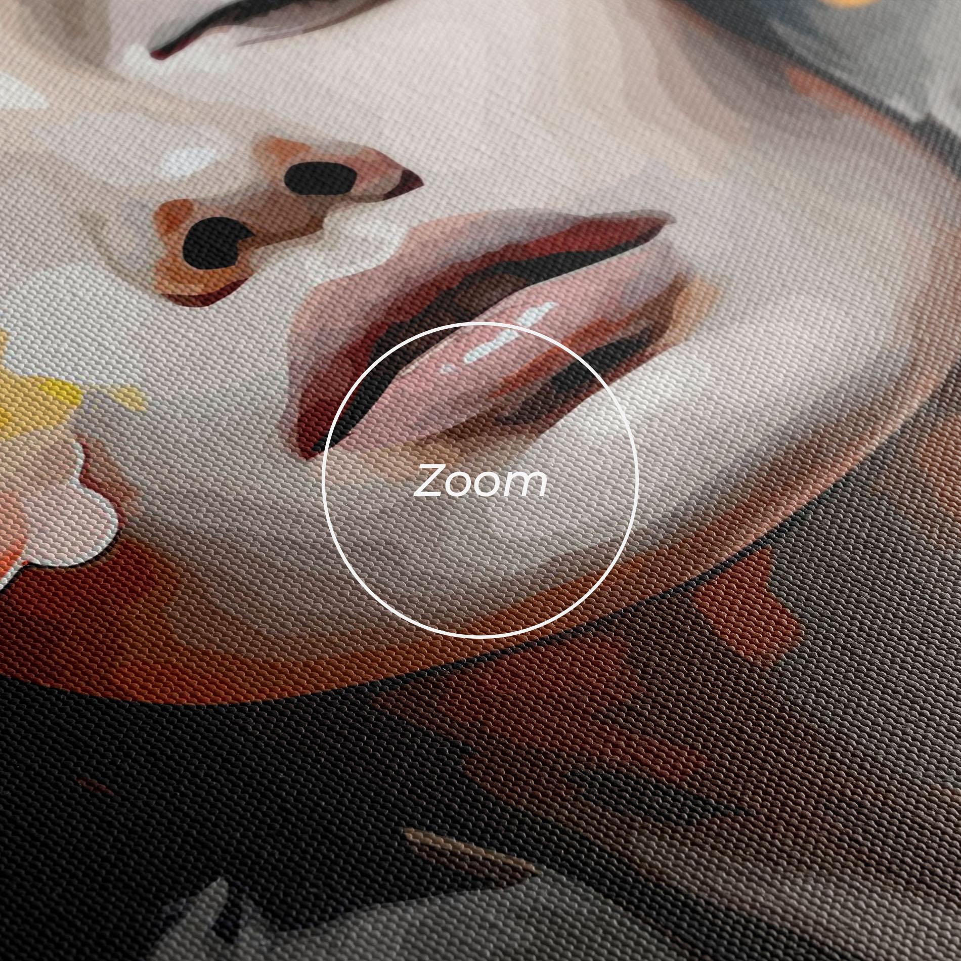 Leinwandbild Yellow Flower Portrait mockup 3