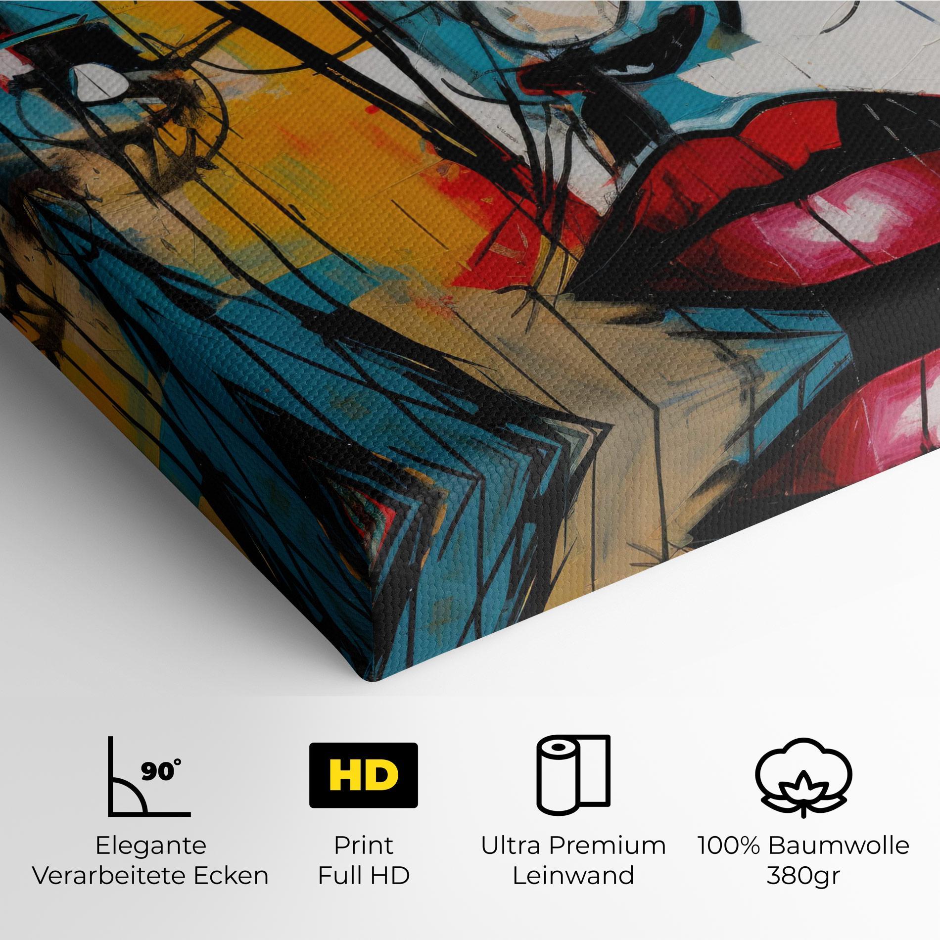 Leinwandbild Abstract Drawing Portret mockup 4