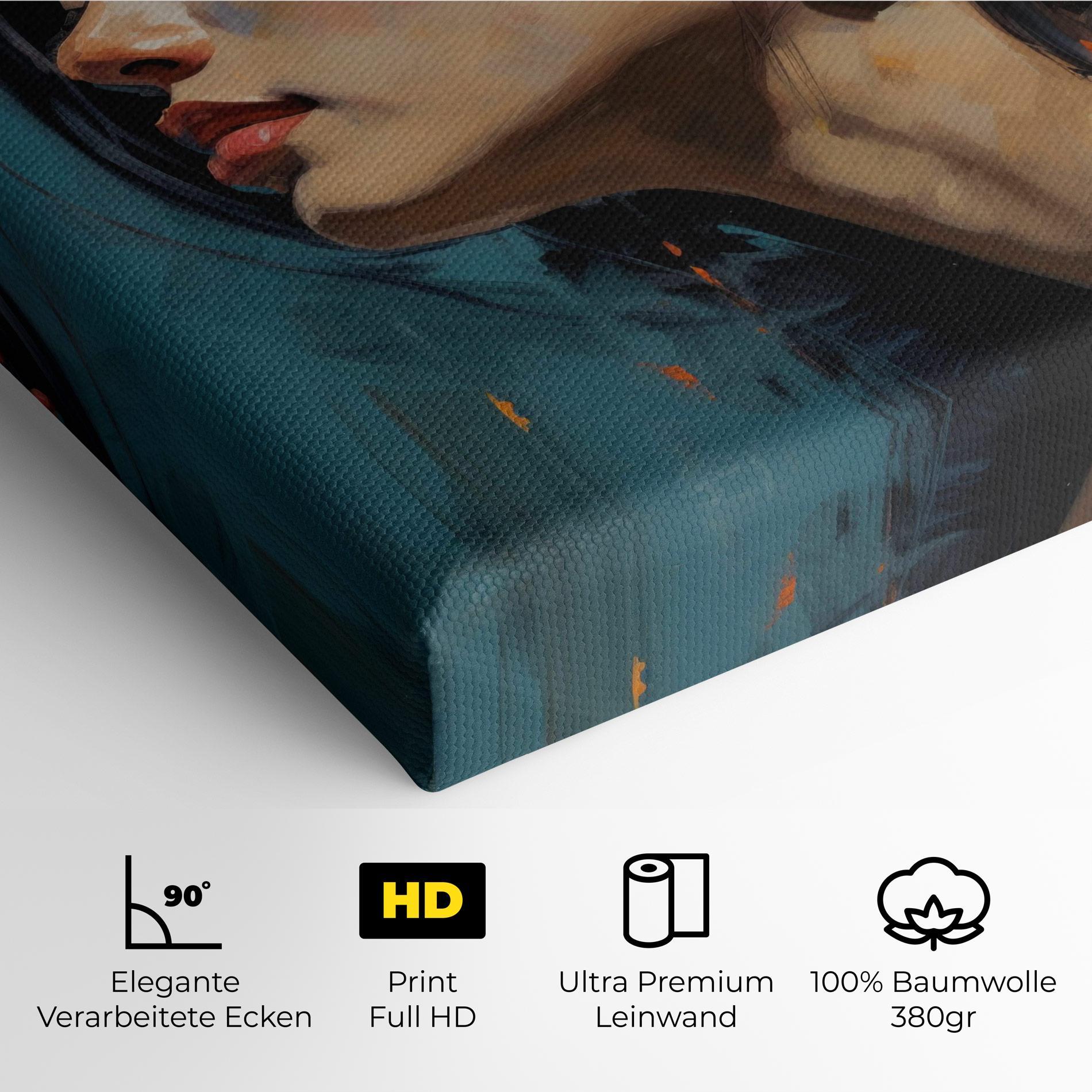 Leinwandbild Acrylic Asian Portrait mockup 4