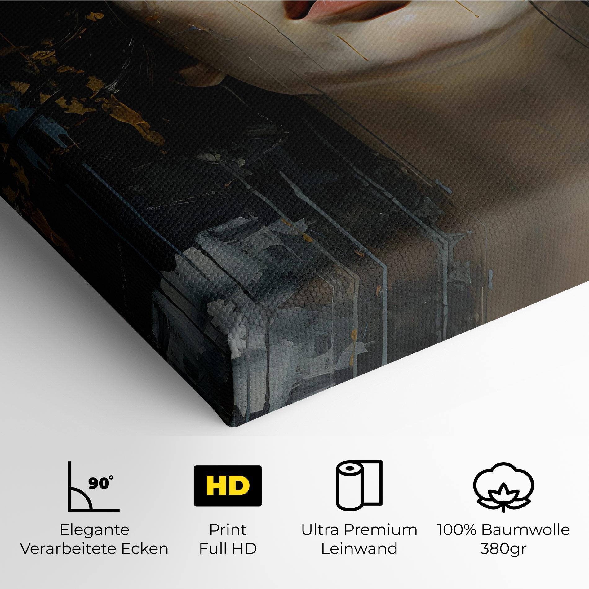 Leinwandbild Closed Eyes Woman mockup 4