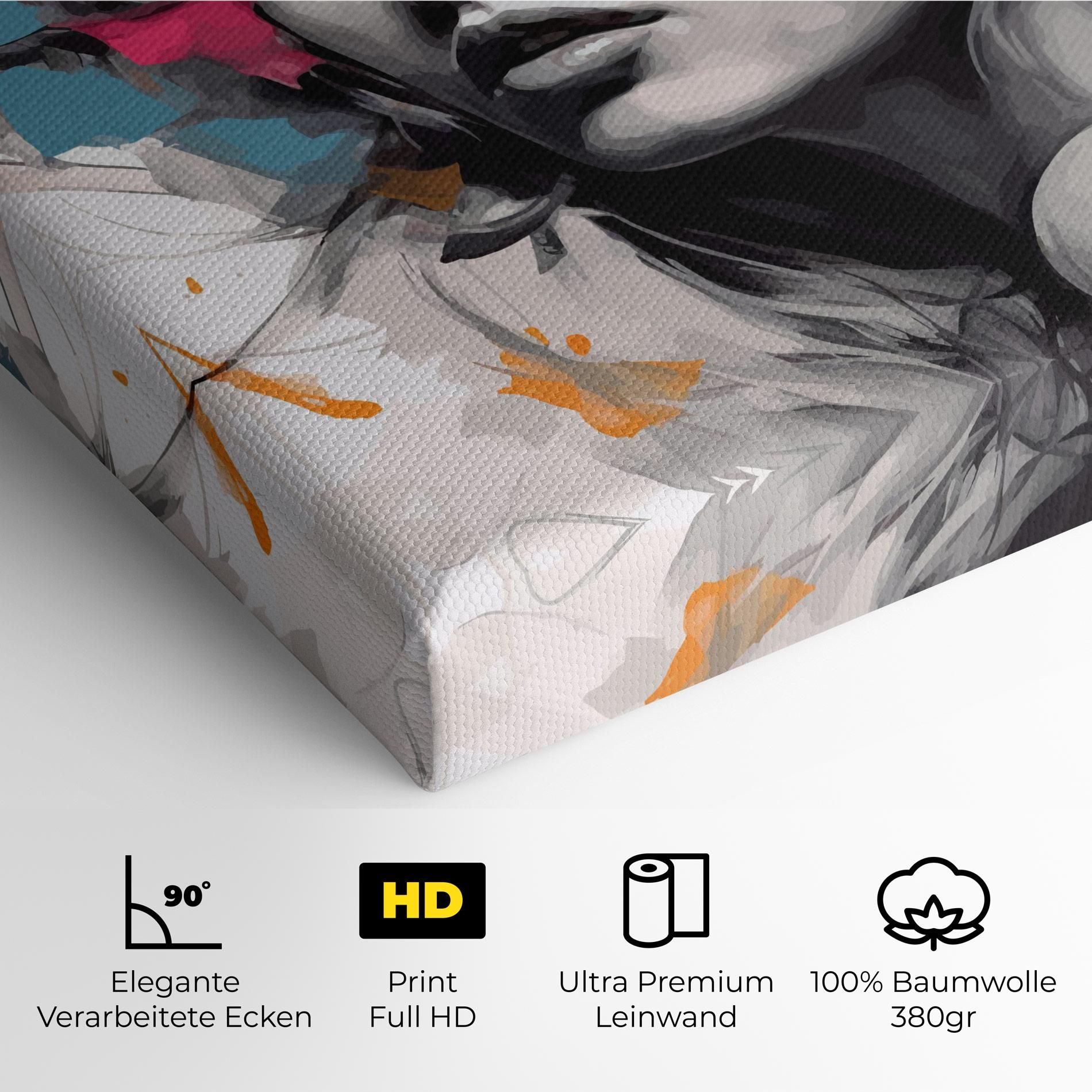 Colorful Flower Portrait mockup 4