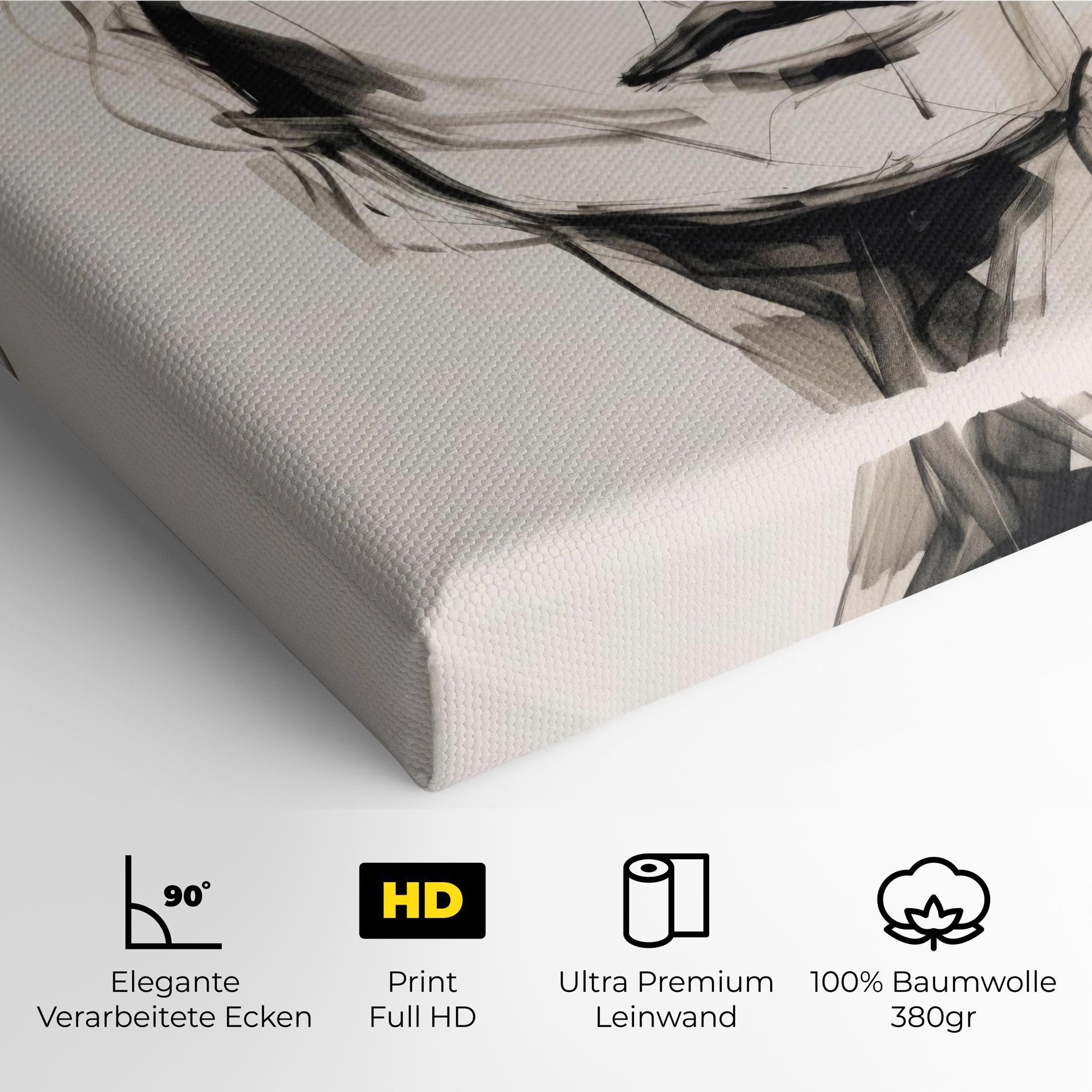 Leinwandbild Continuous Line Woman mockup 4