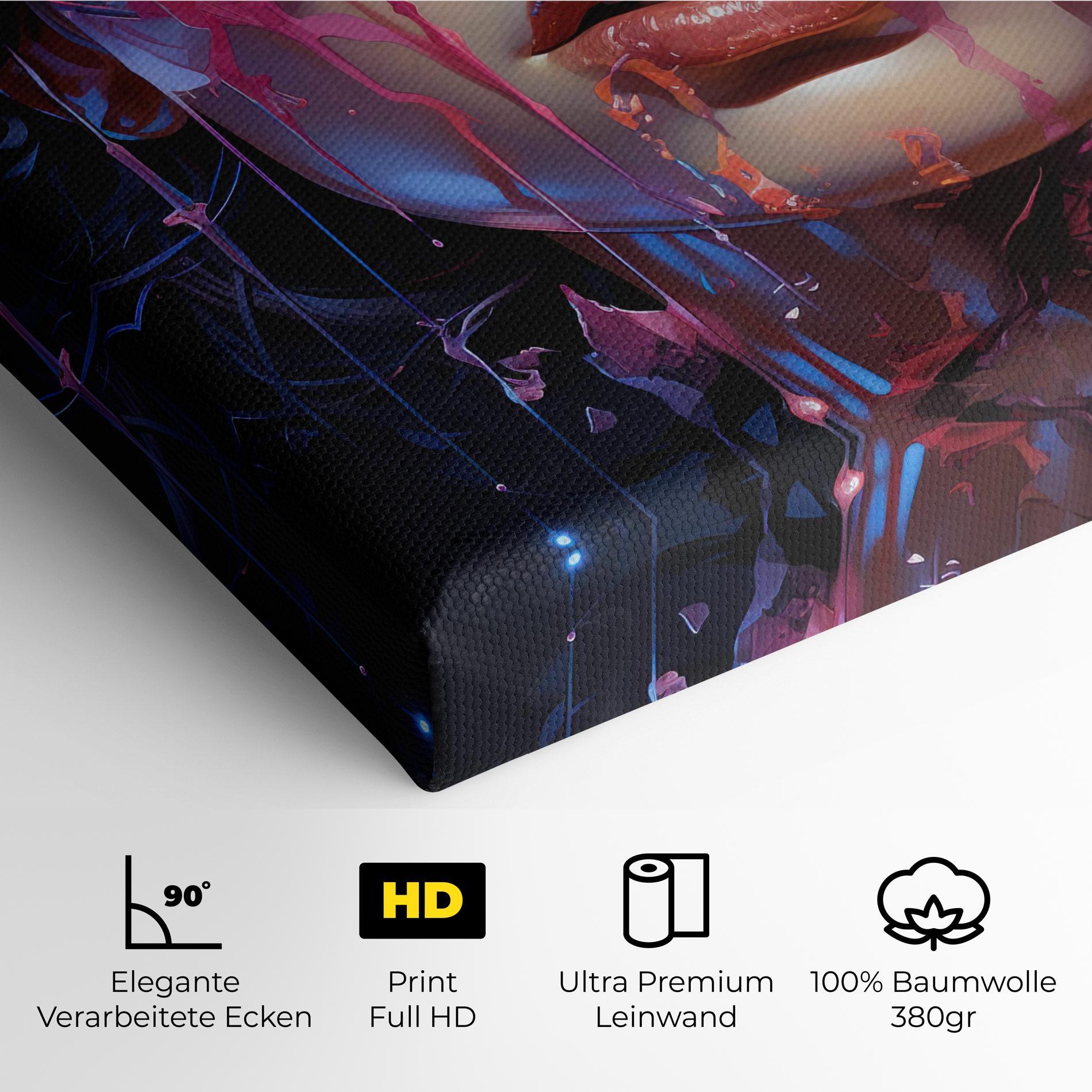 Leinwandbild Cute Purple Girl mockup 4