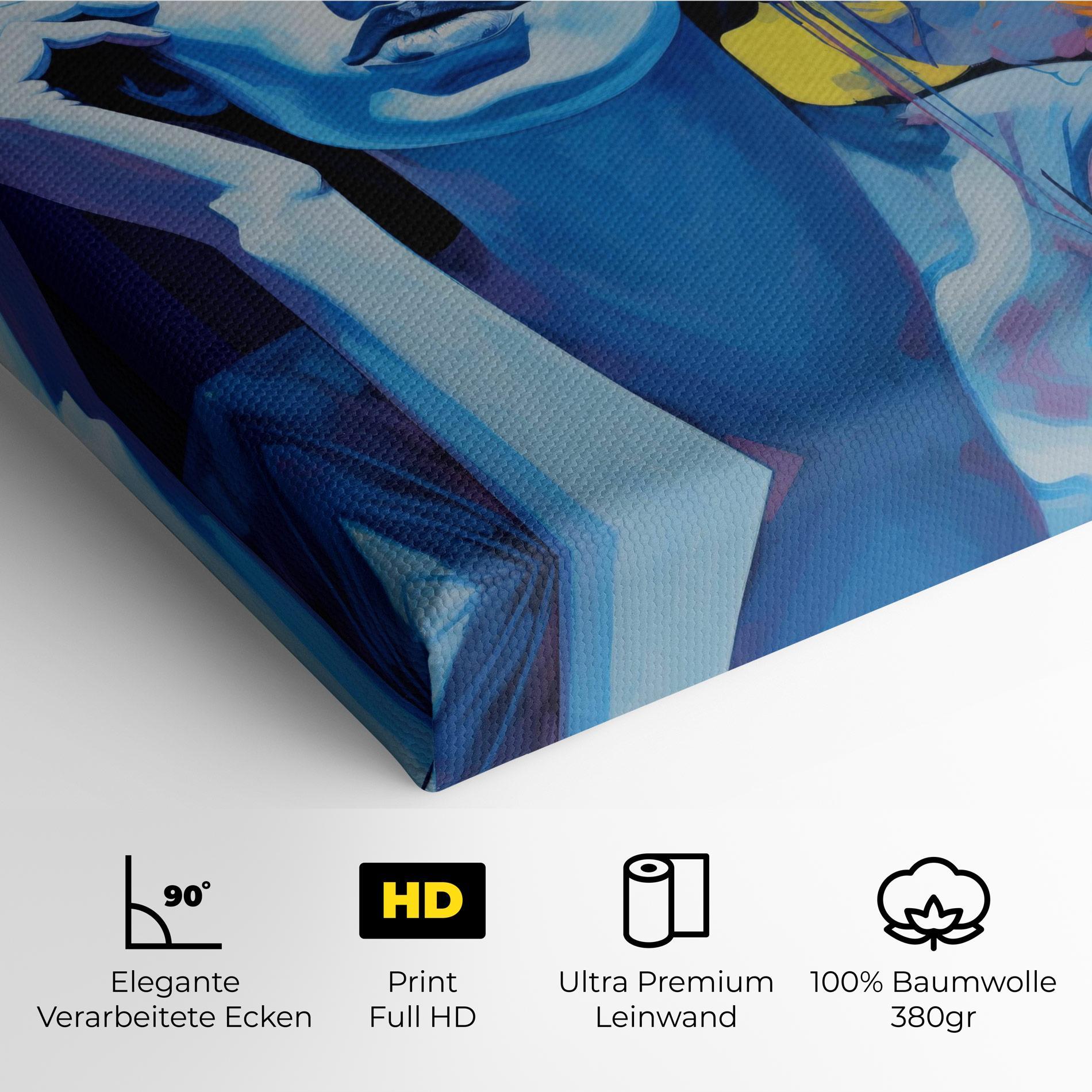 Leinwandbild Photographic Blue Image mockup 4