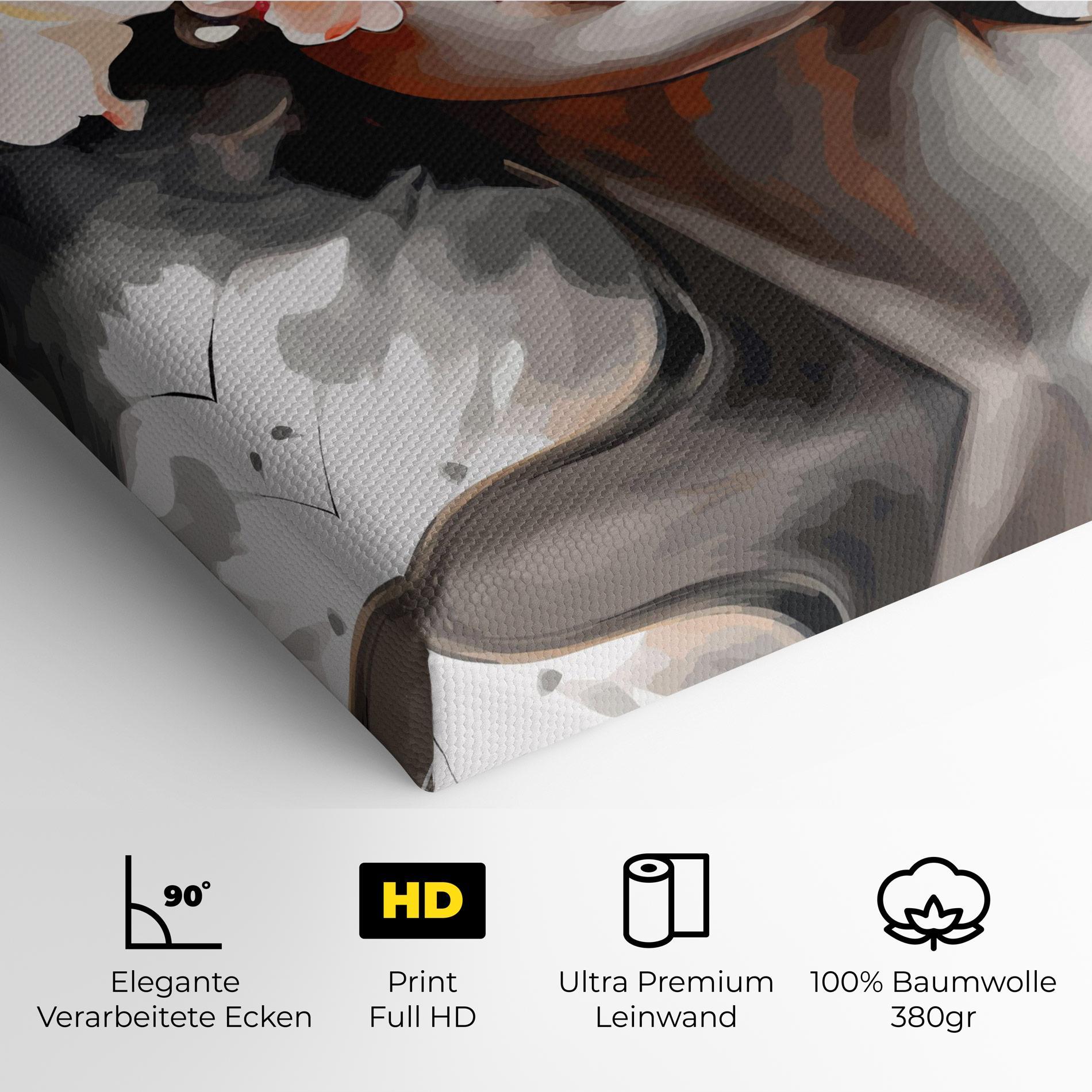 Leinwandbild Yellow Flower Portrait mockup 4