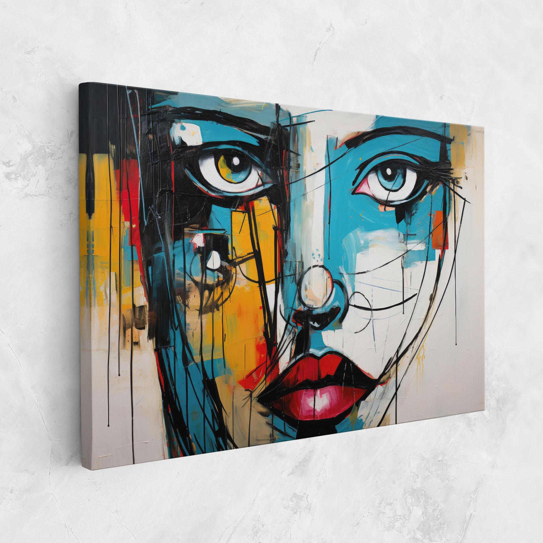 Leinwandbild Abstract Drawing Portret mockup 1