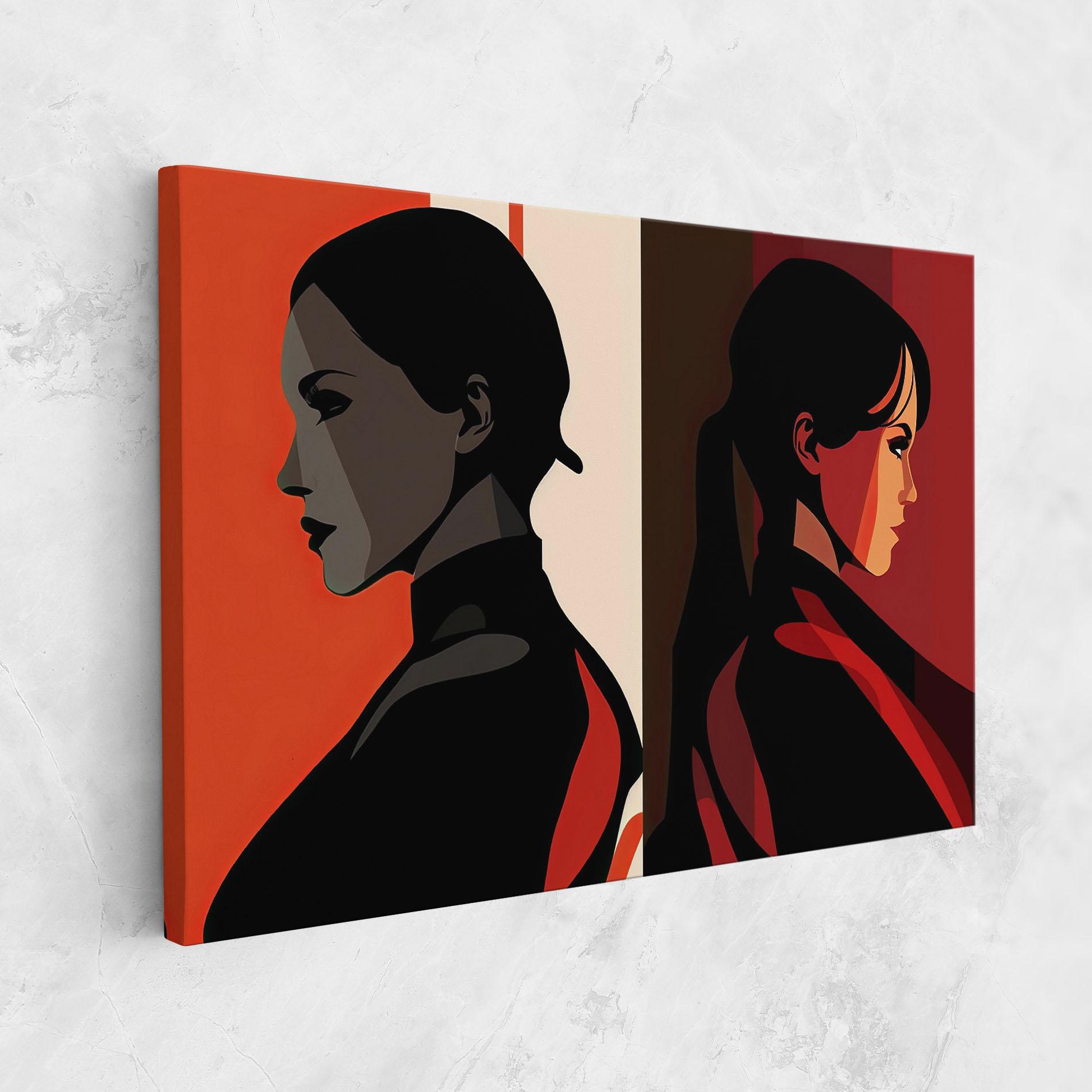 Leinwandbild Graphical Portrait mockup 1