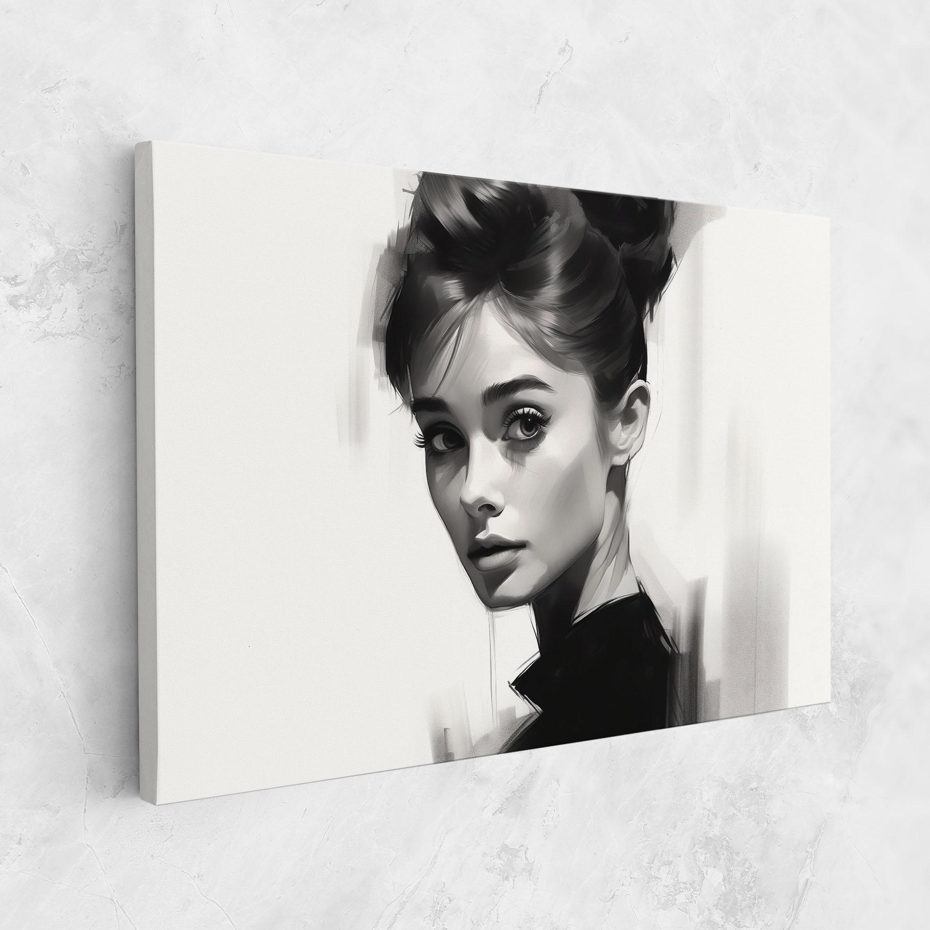 Leinwandbild Hepburn Portrait mockup 1
