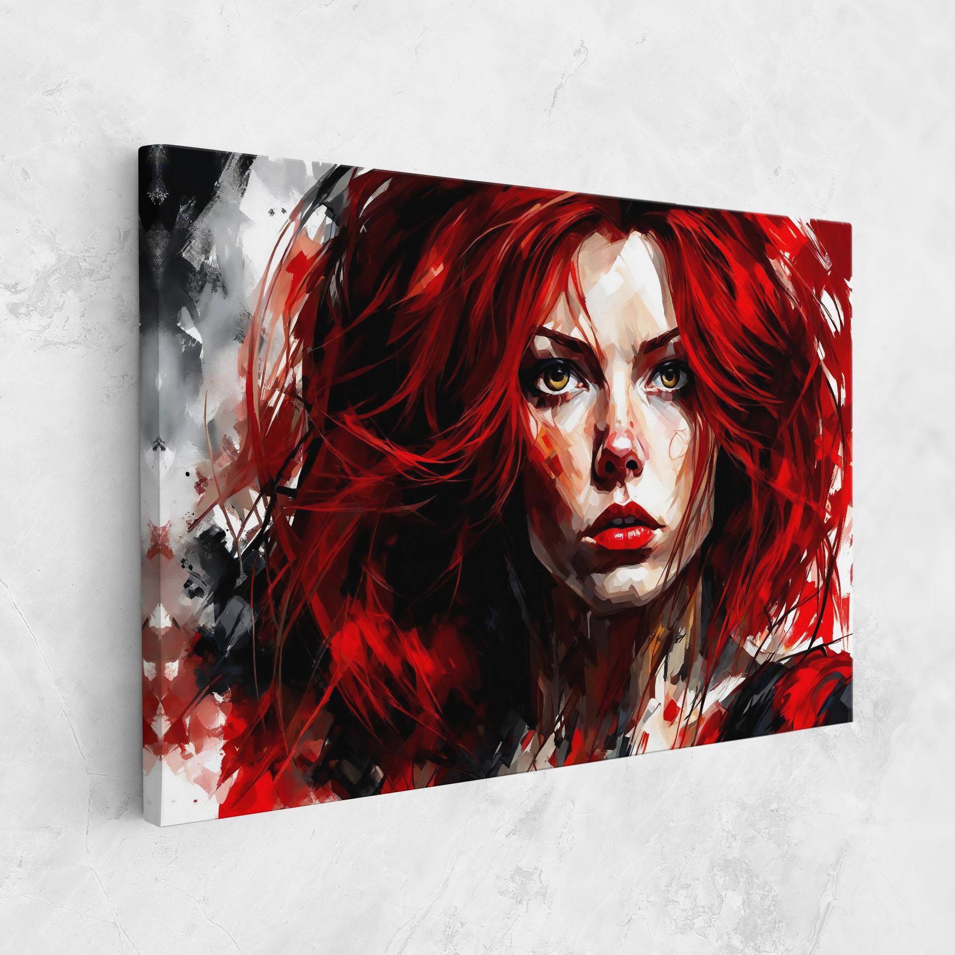 Leinwandbild Red Hair Smoky Eyes mockup 1