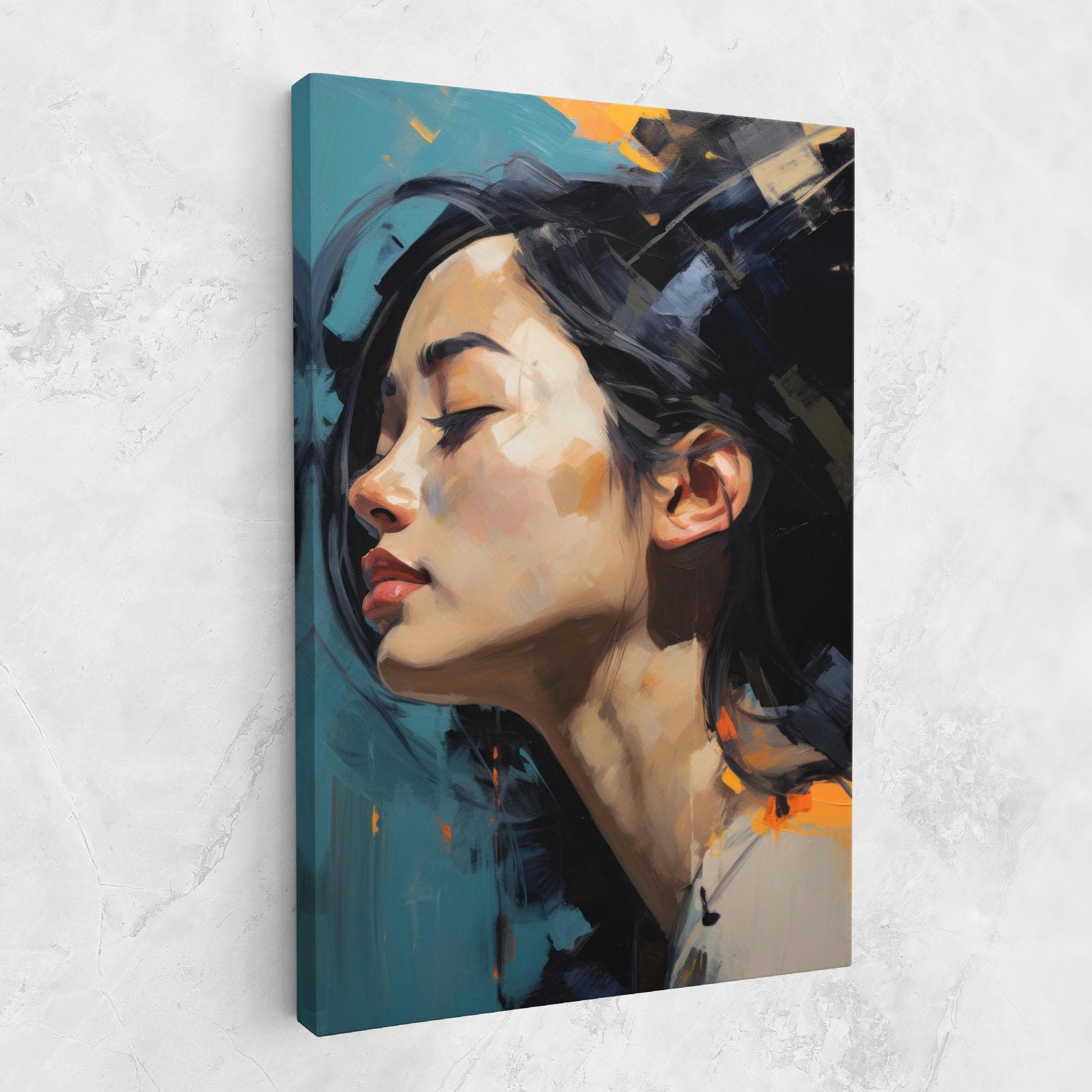 Leinwandbild Acrylic Asian Portrait mockup 1