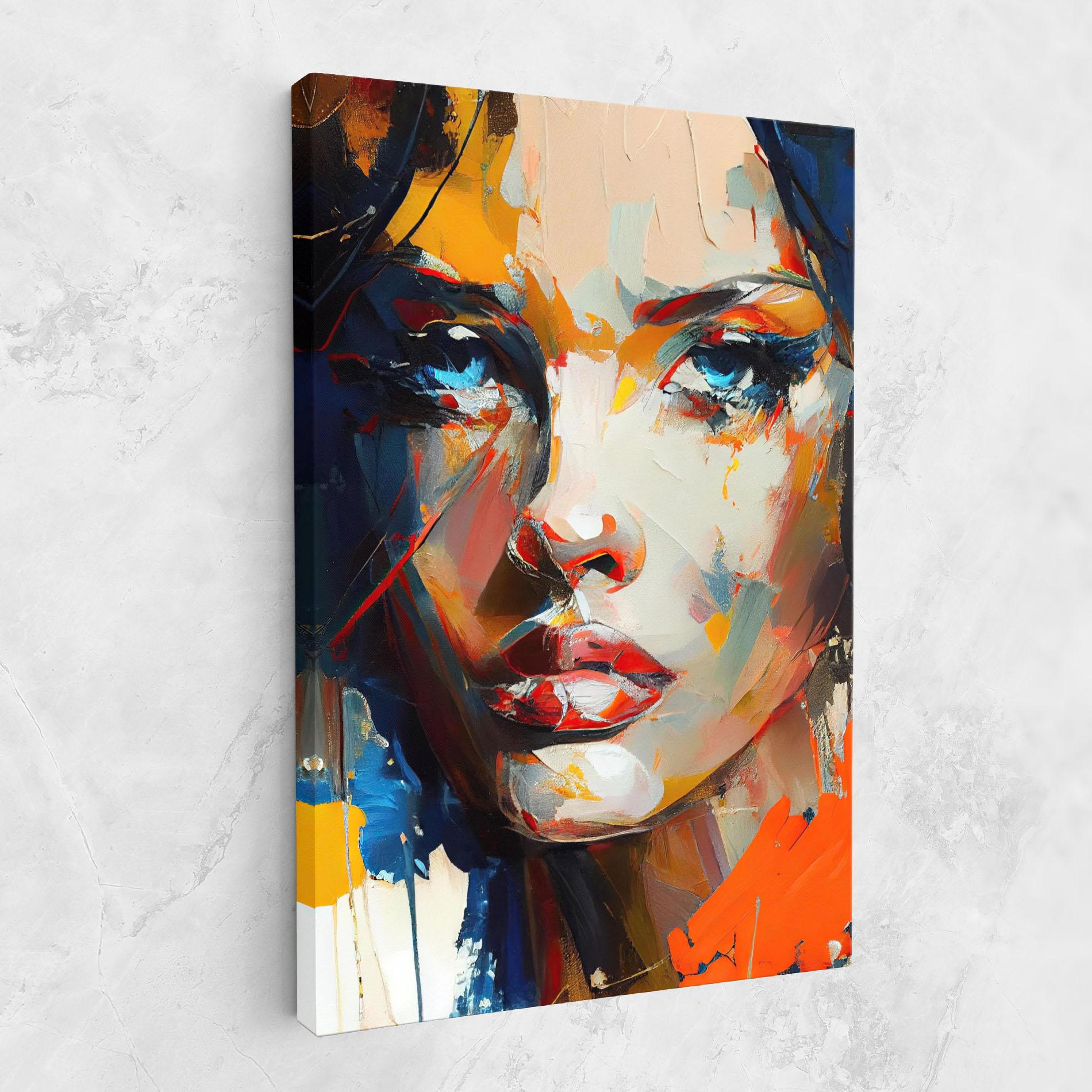 Leinwandbild Beautiful Brunette Woman mockup 1