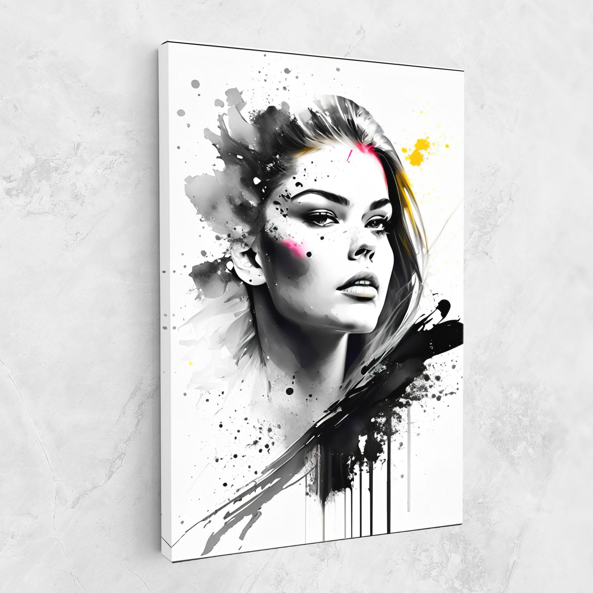 Leinwandbild Ink Splash Portrait mockup 1