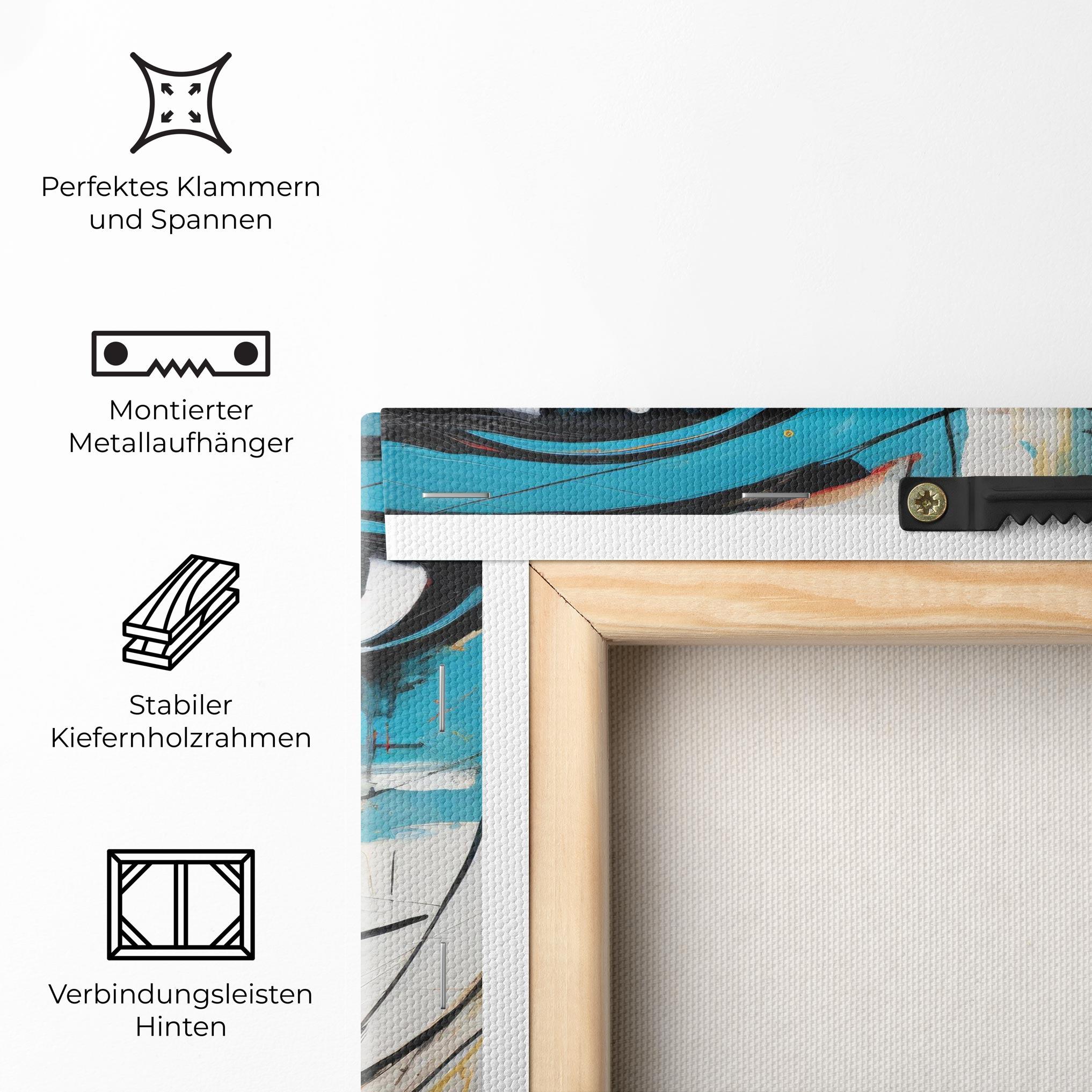 Leinwandbild Abstract Drawing Portret mockup 5