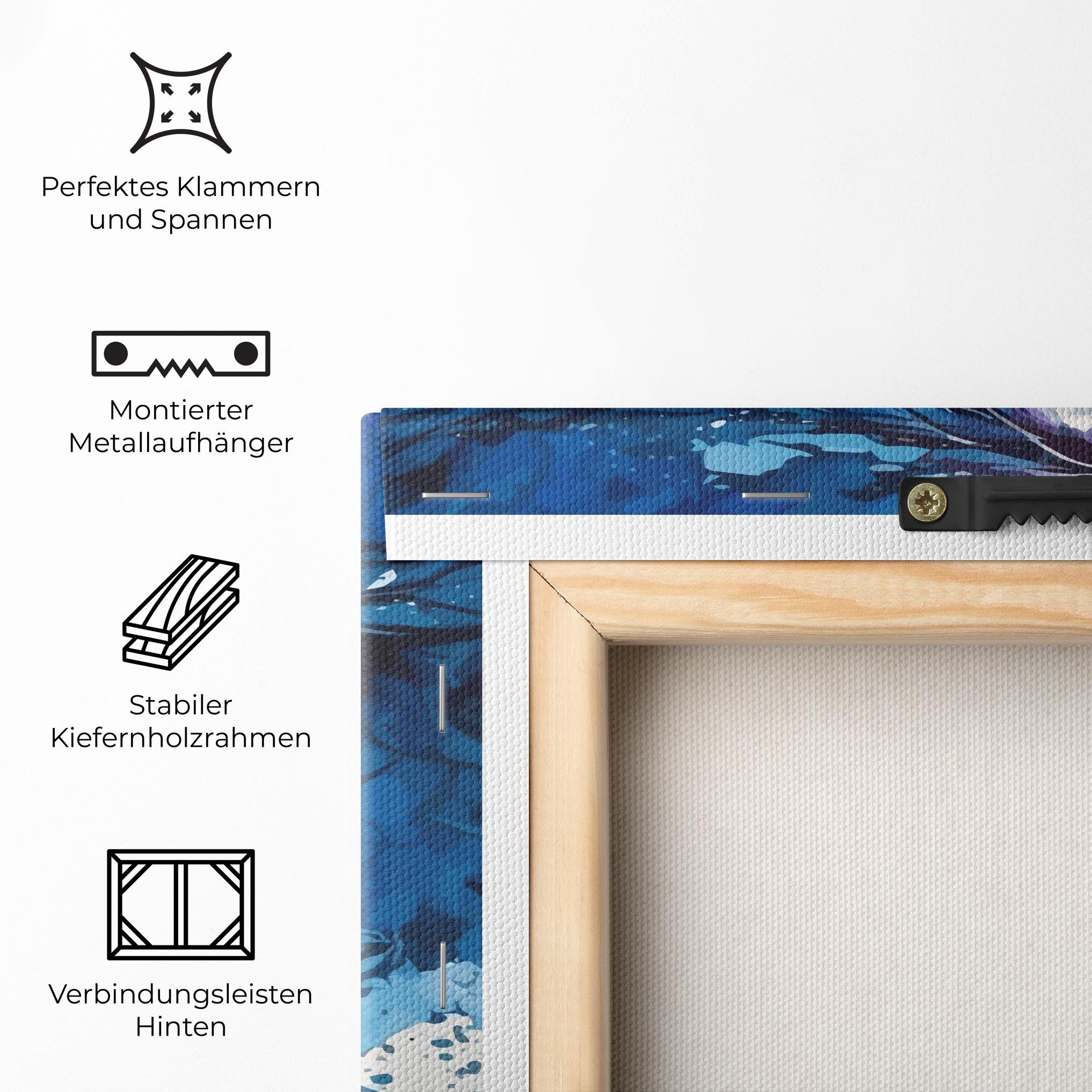 Leinwandbild Blue Hair Portrait mockup 5