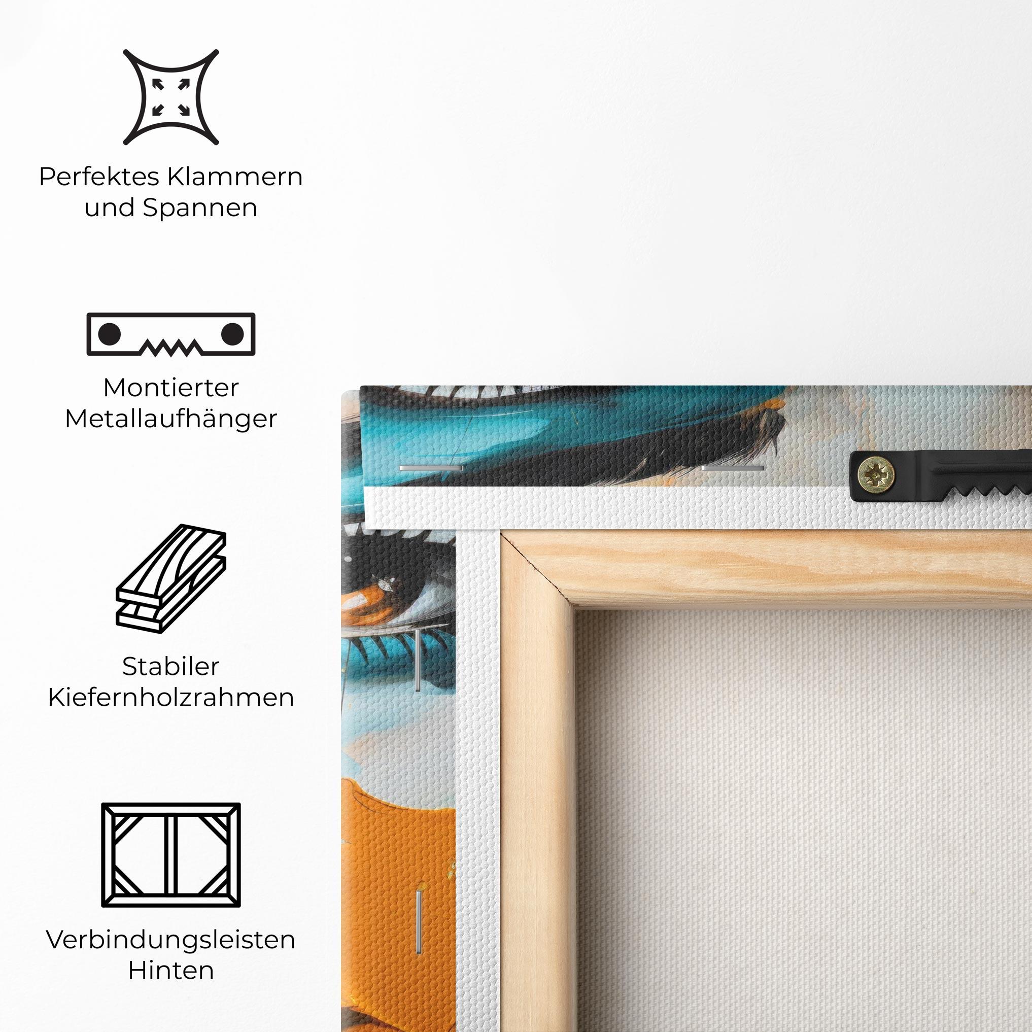 Leinwandbild Orange Paint Portrait mockup 5