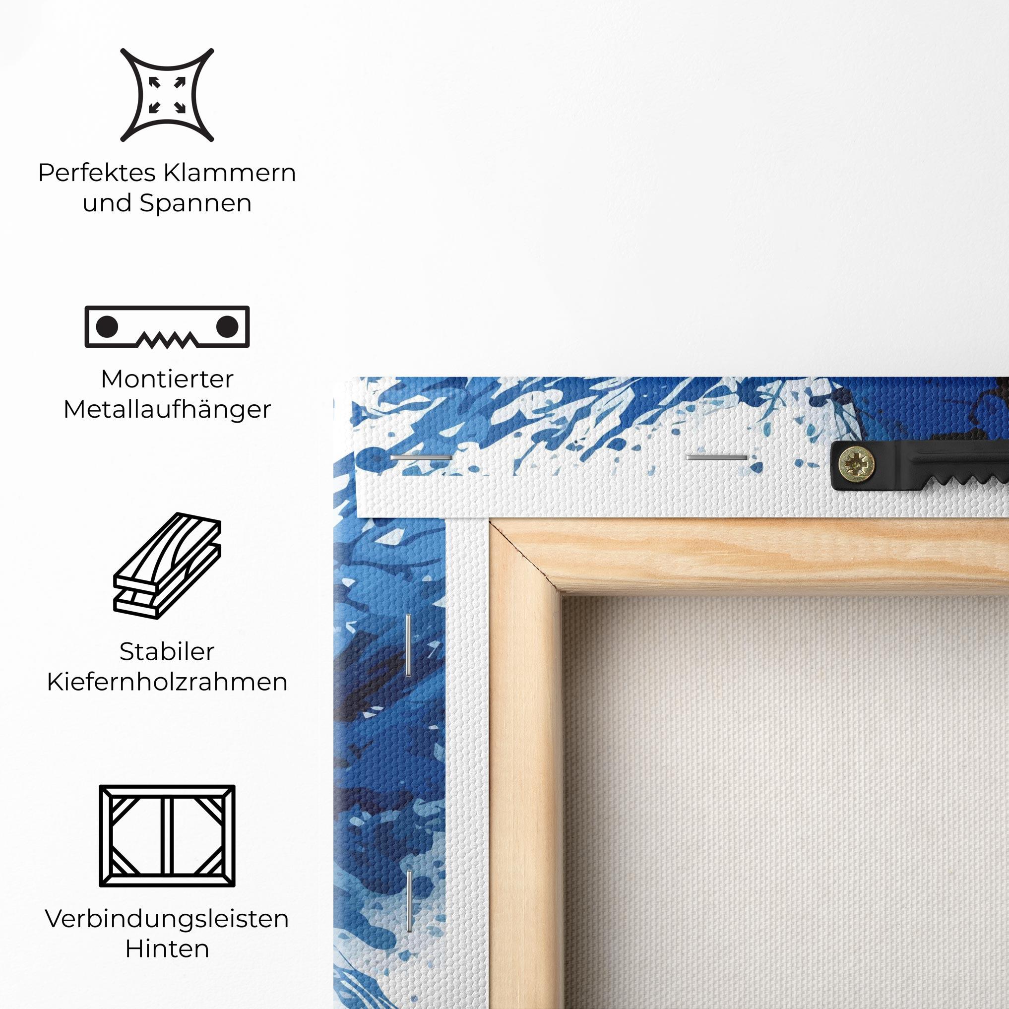 Leinwandbild Portrait Blue Woman mockup 5