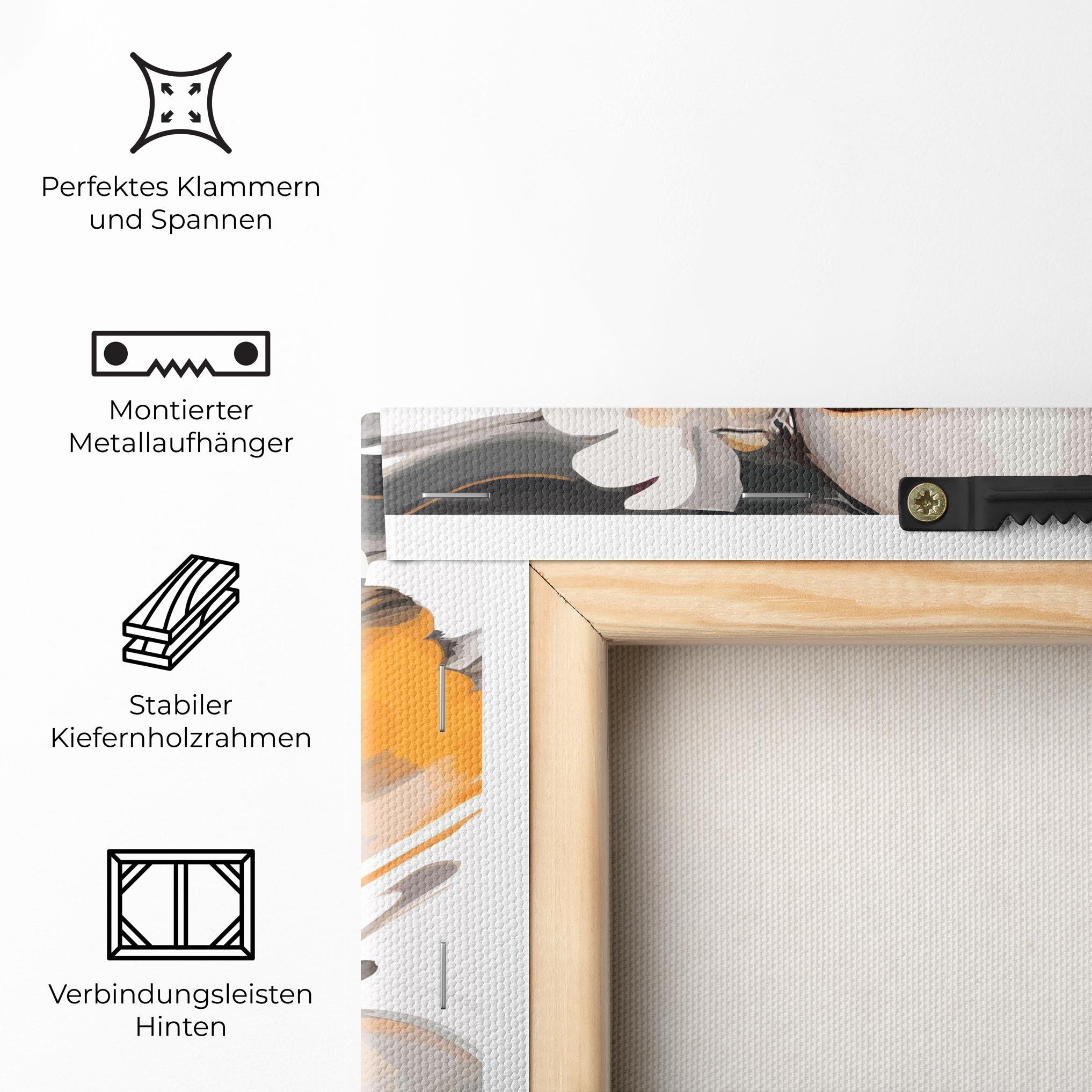 Leinwandbild Yellow Flower Portrait mockup 5