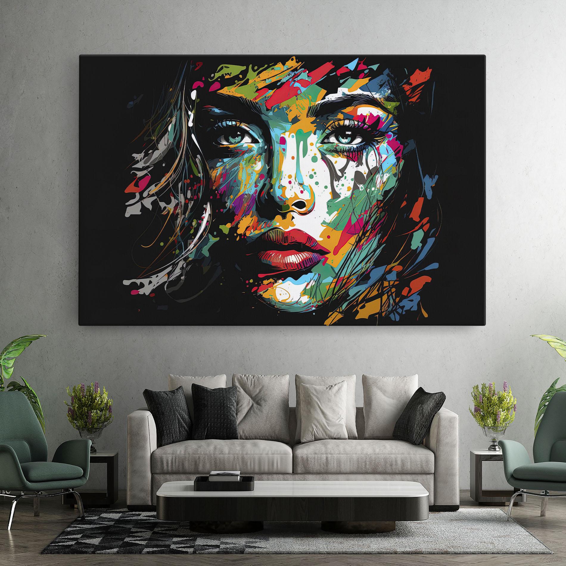 Leinwandbild Abstract Stylish Portrait mockup 7