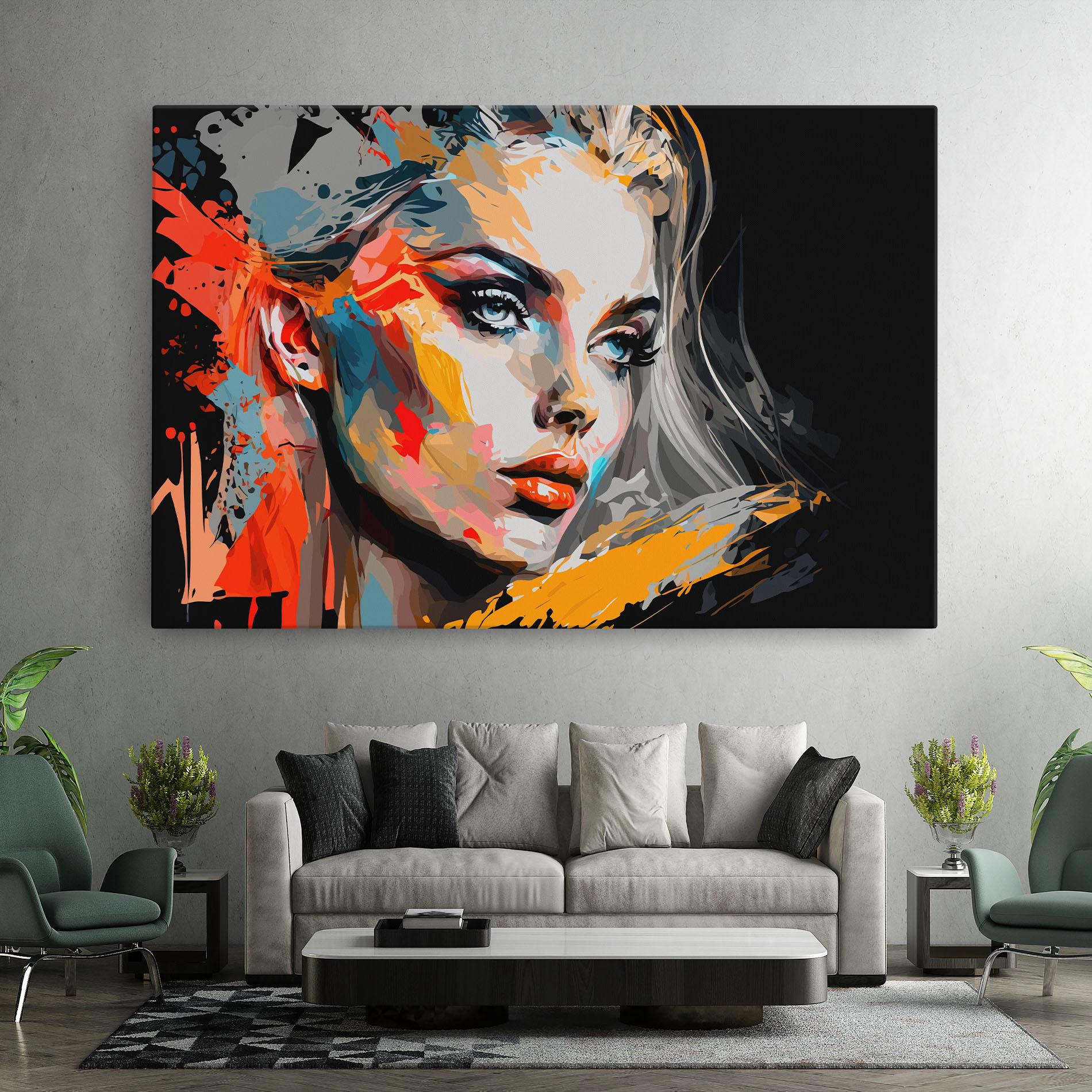 Leinwandbild Blue Eye Face mockup 7