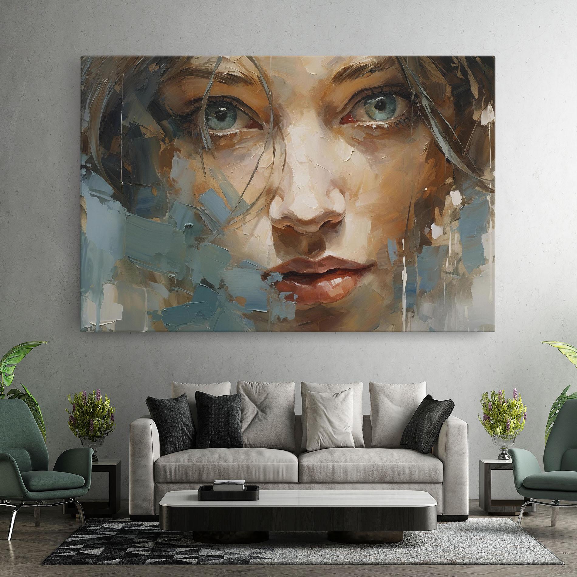 Leinwandbild Expressive Portrait mockup 7