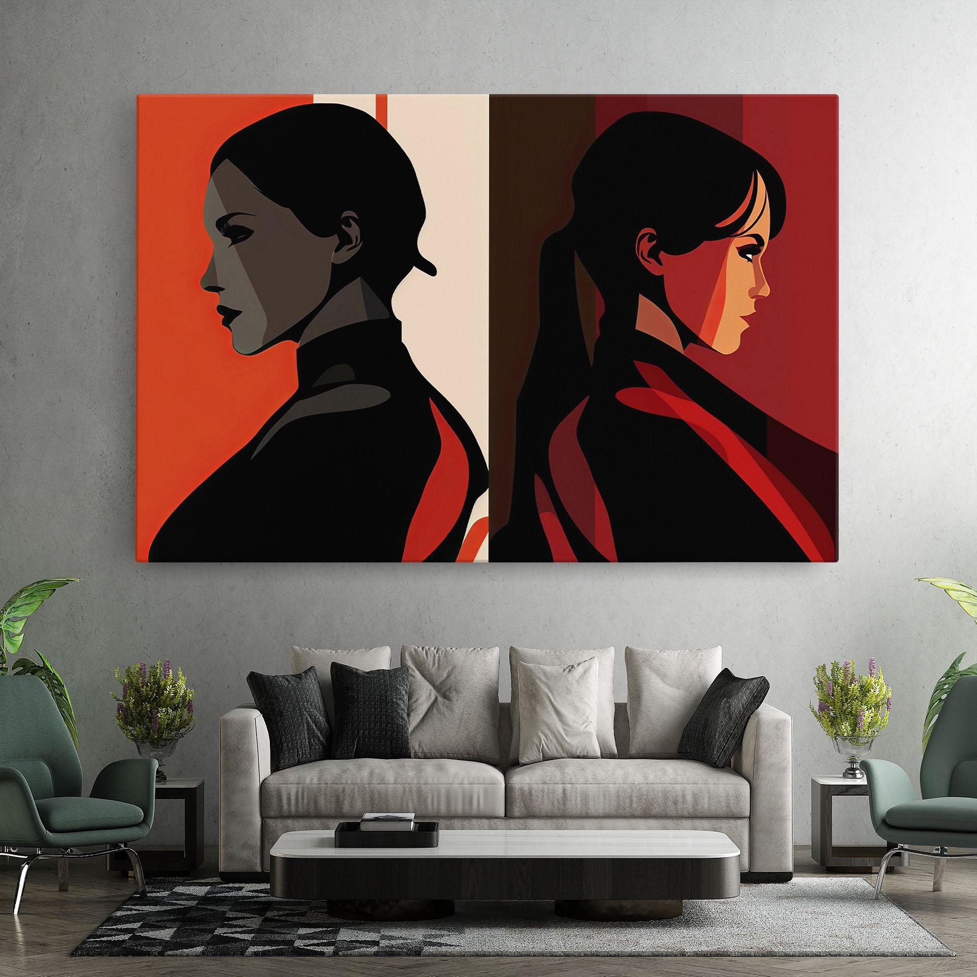 Leinwandbild Graphical Portrait mockup 7