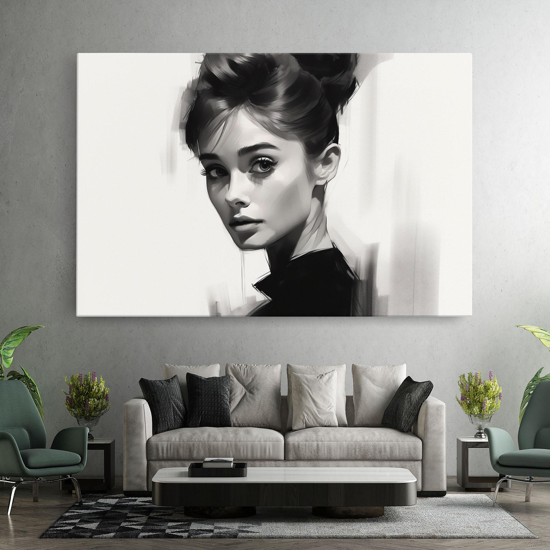 Leinwandbild Hepburn Portrait mockup 7