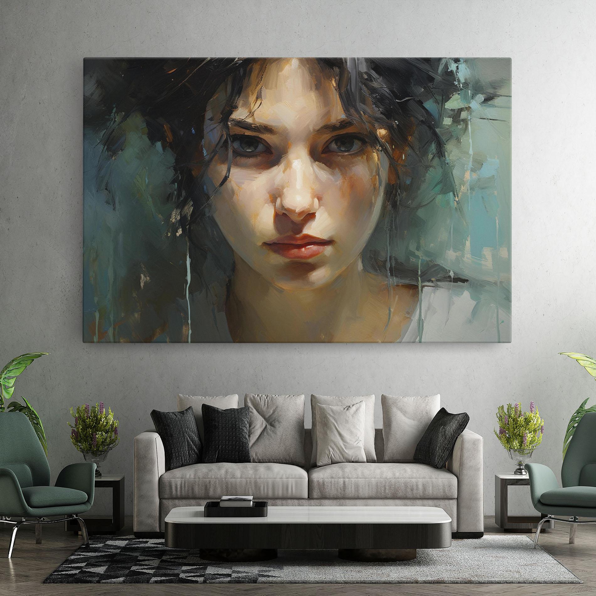 Leinwandbild Intense Portrait mockup 7