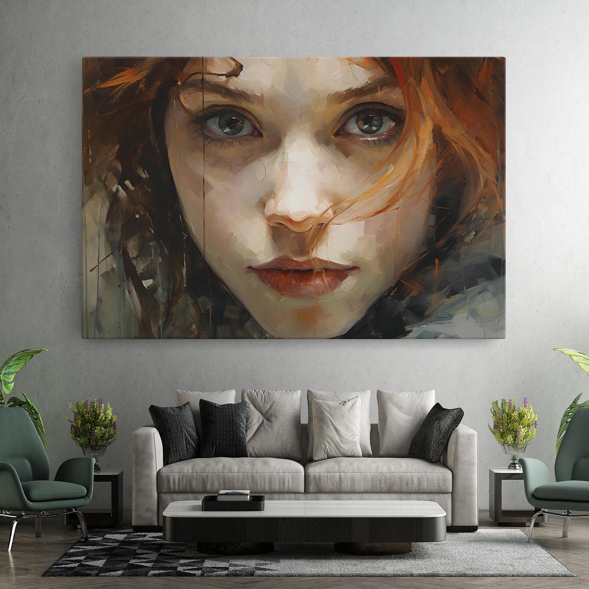 Leinwandbild Portrait Oil Painting mockup 7