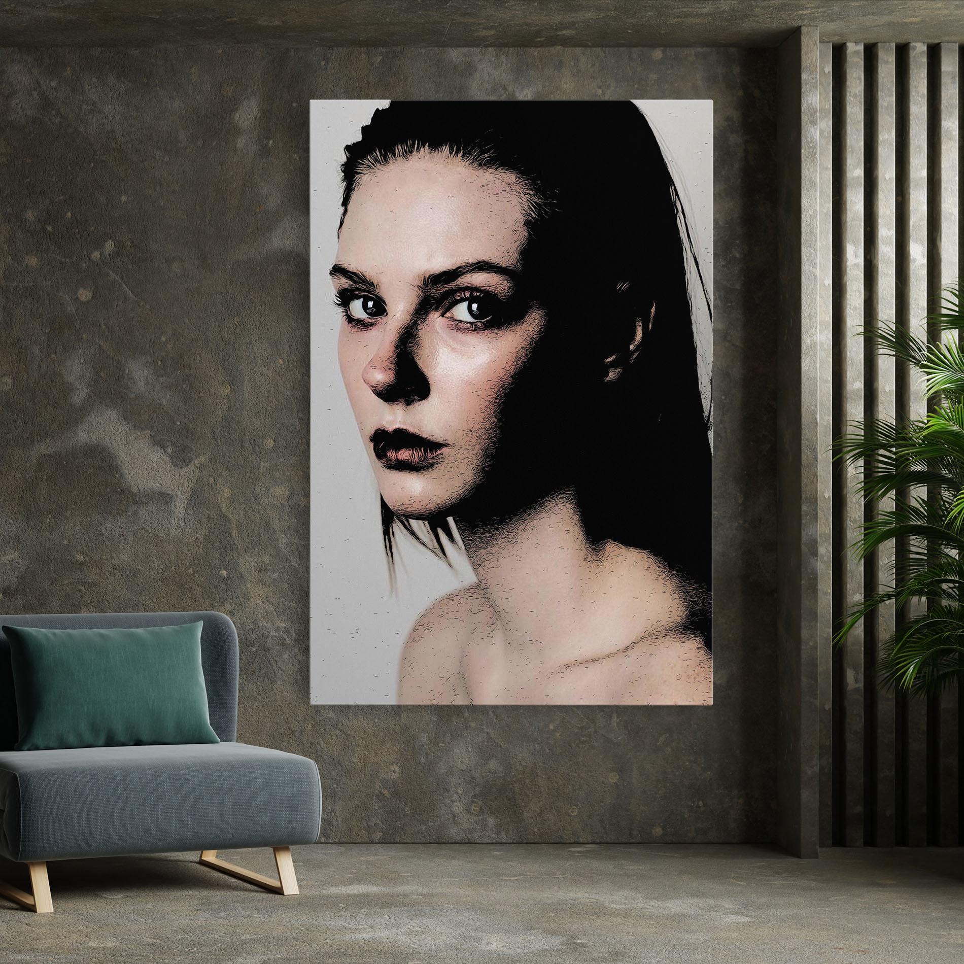 Leinwandbild Big Eyes Portrait mockup 7