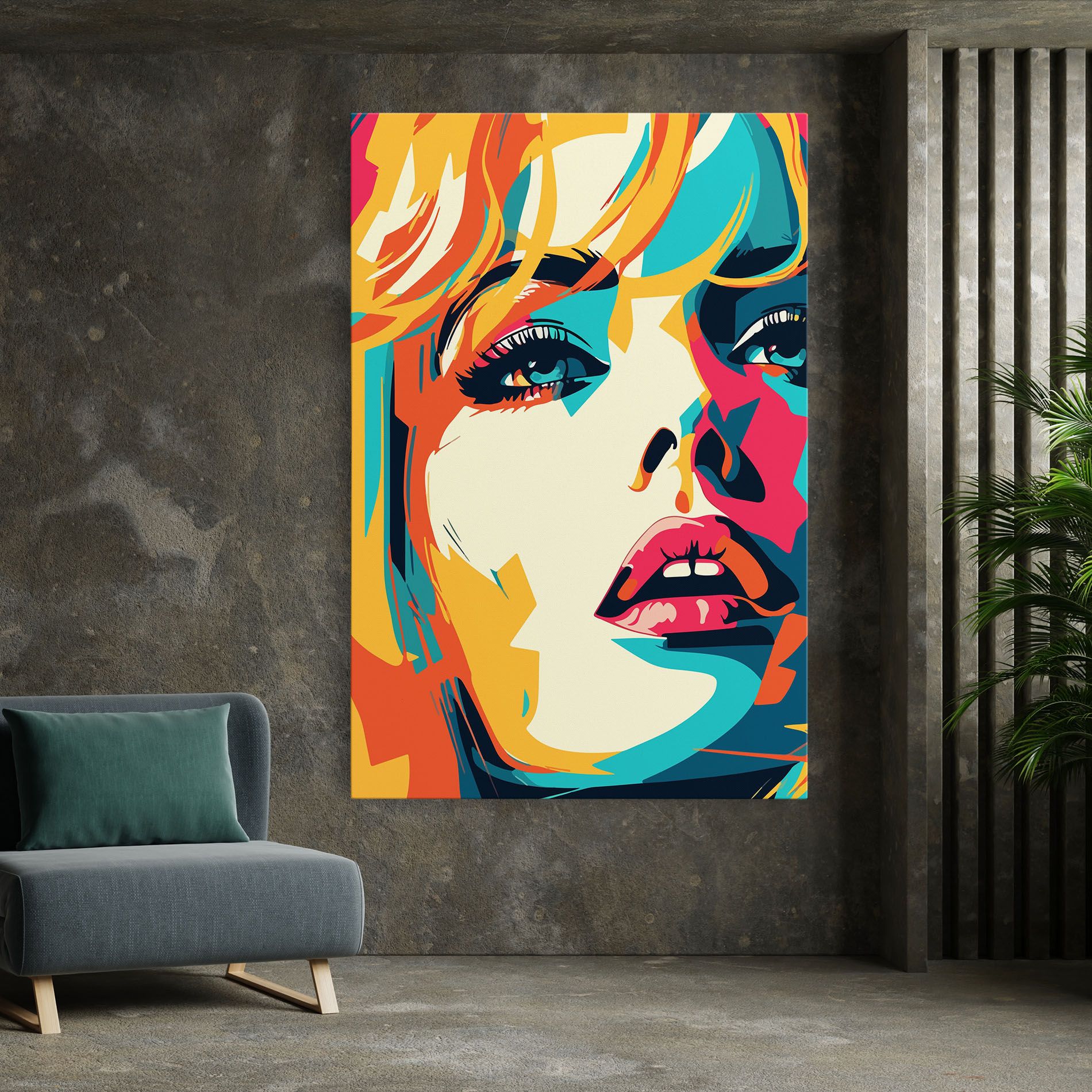 Blonde Girl Portrait mockup 7