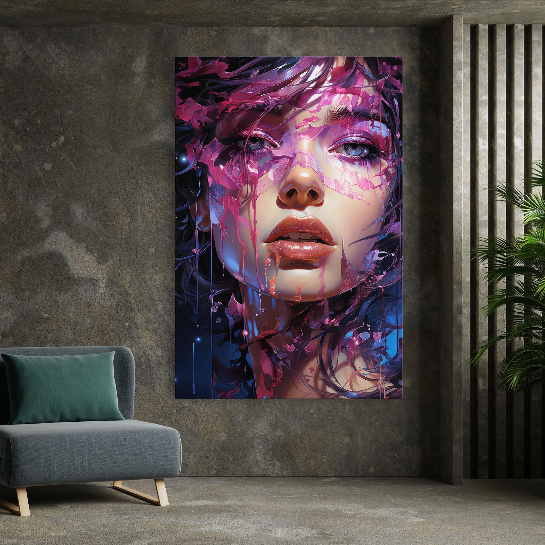 Leinwandbild Cute Purple Girl mockup 7