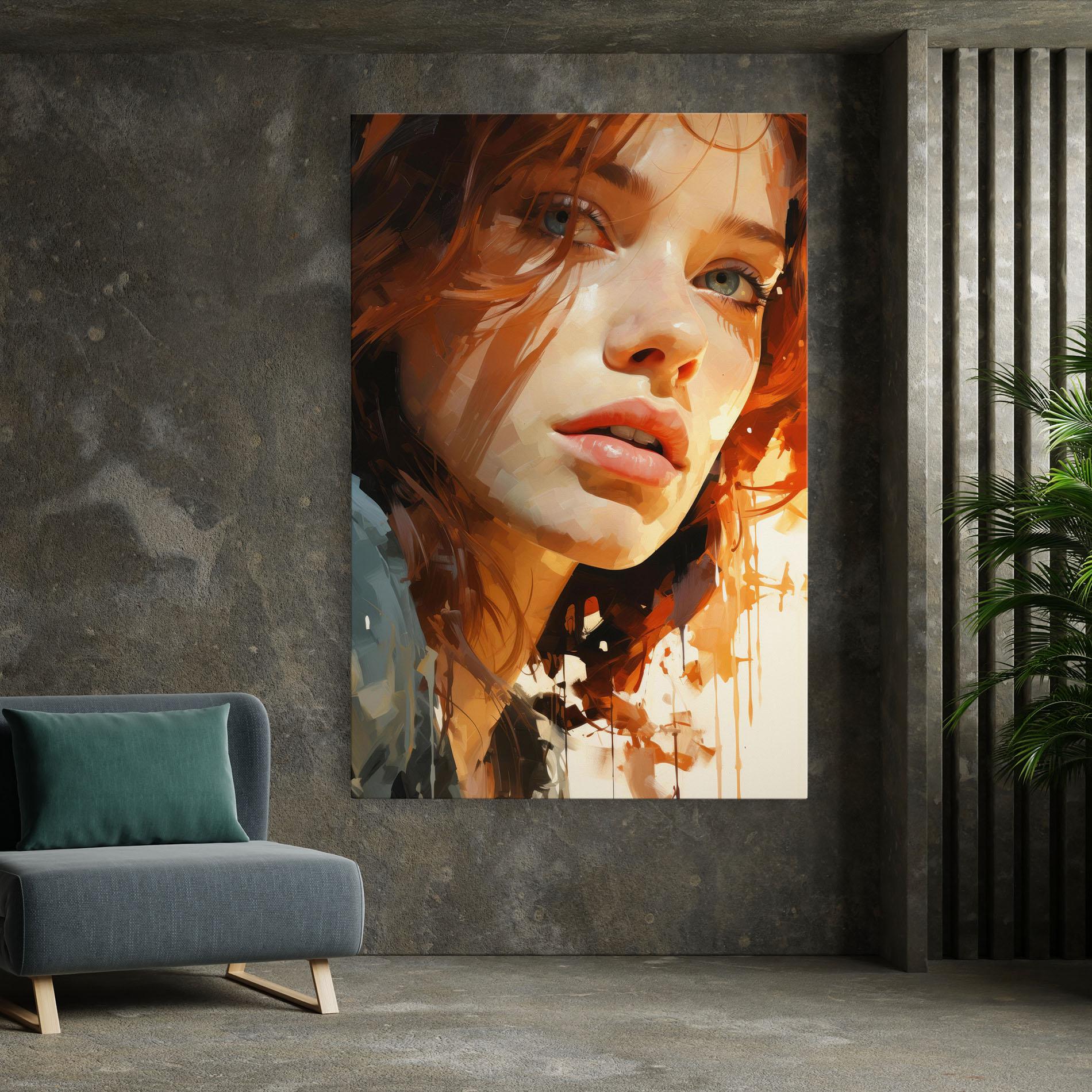 Leinwandbild Pretty Woman Portrait mockup 7