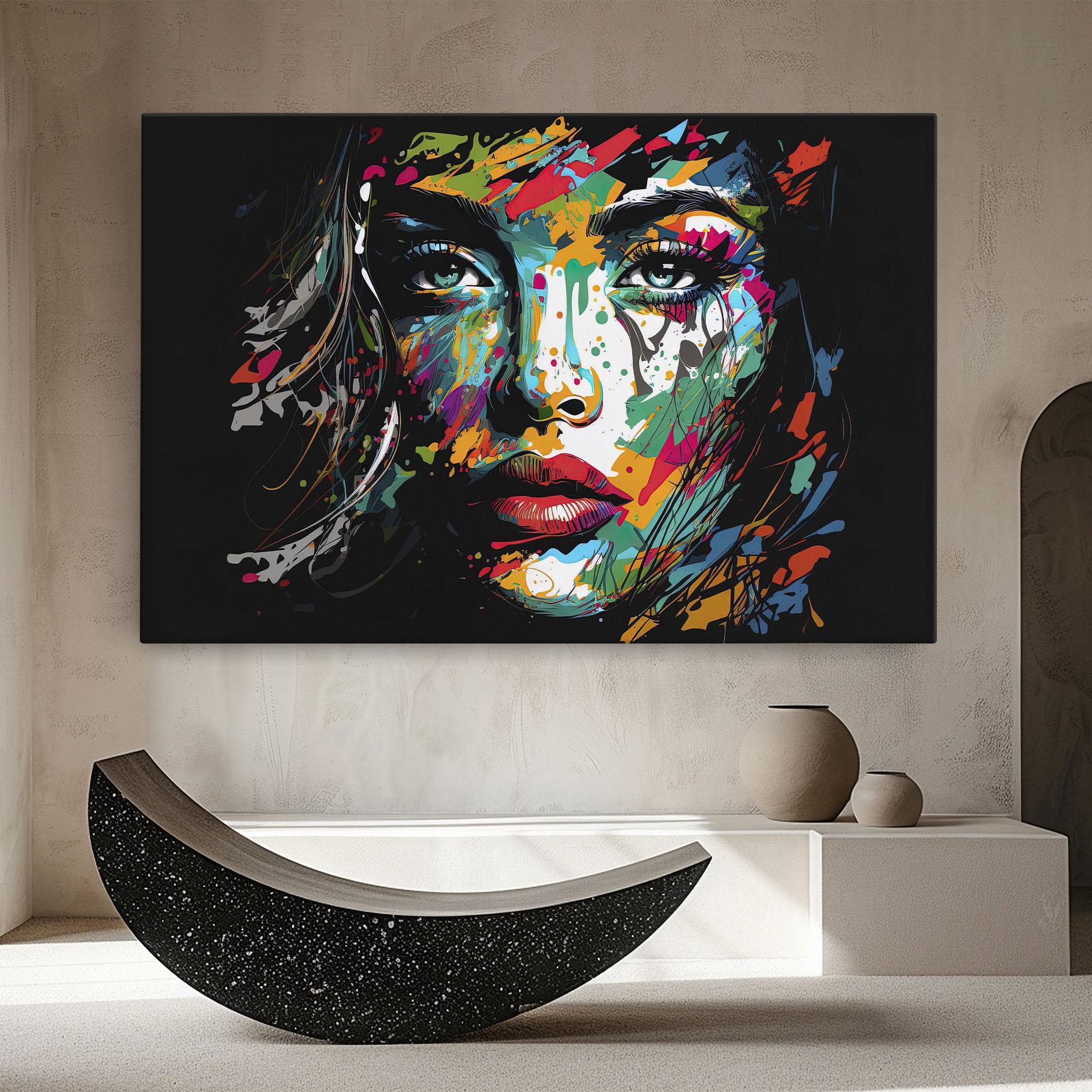 Leinwandbild Abstract Stylish Portrait mockup 8