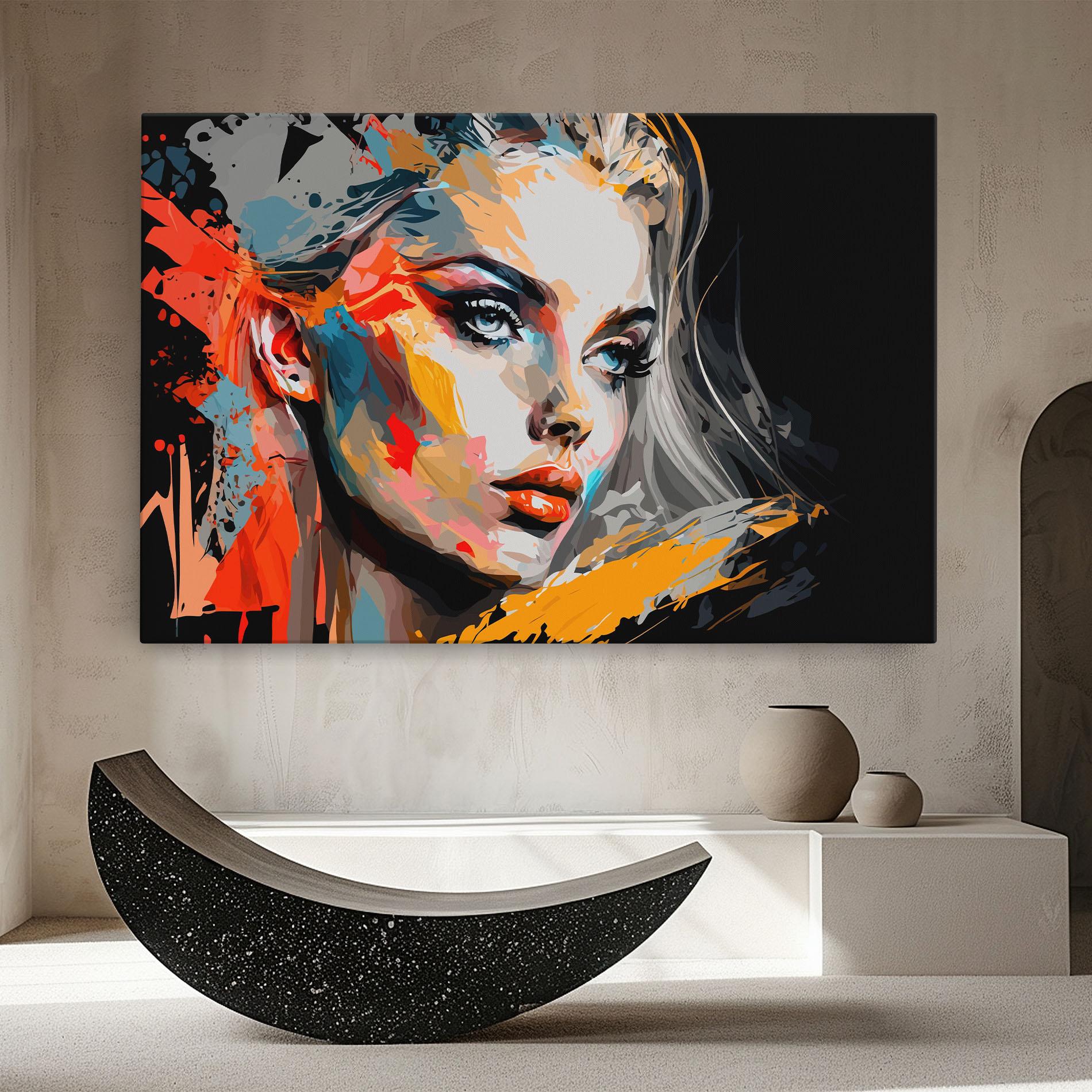 Leinwandbild Blue Eye Face mockup 8