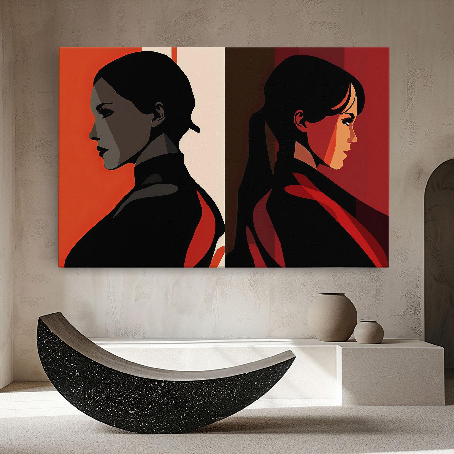 Leinwandbild Graphical Portrait mockup 8