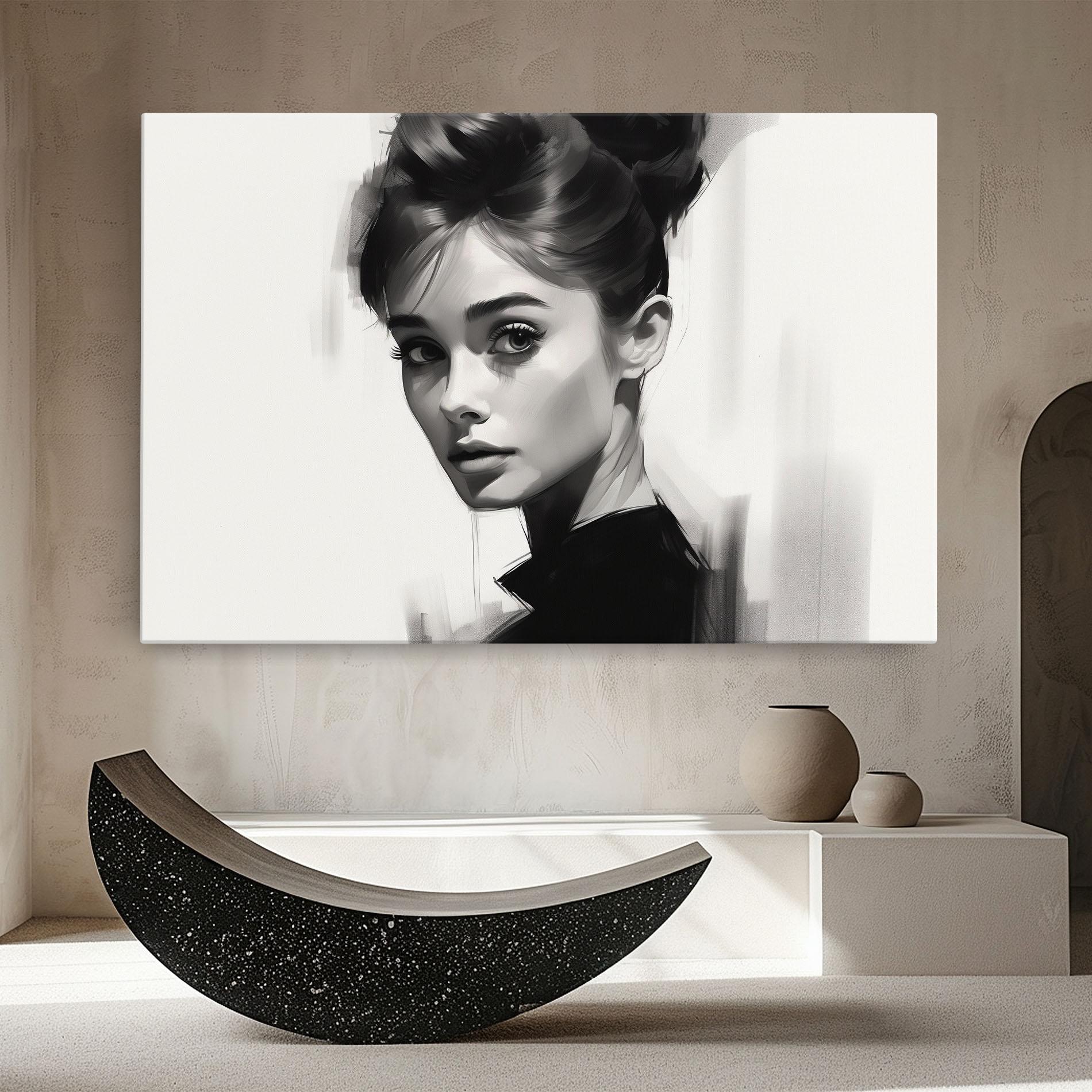 Leinwandbild Hepburn Portrait mockup 8
