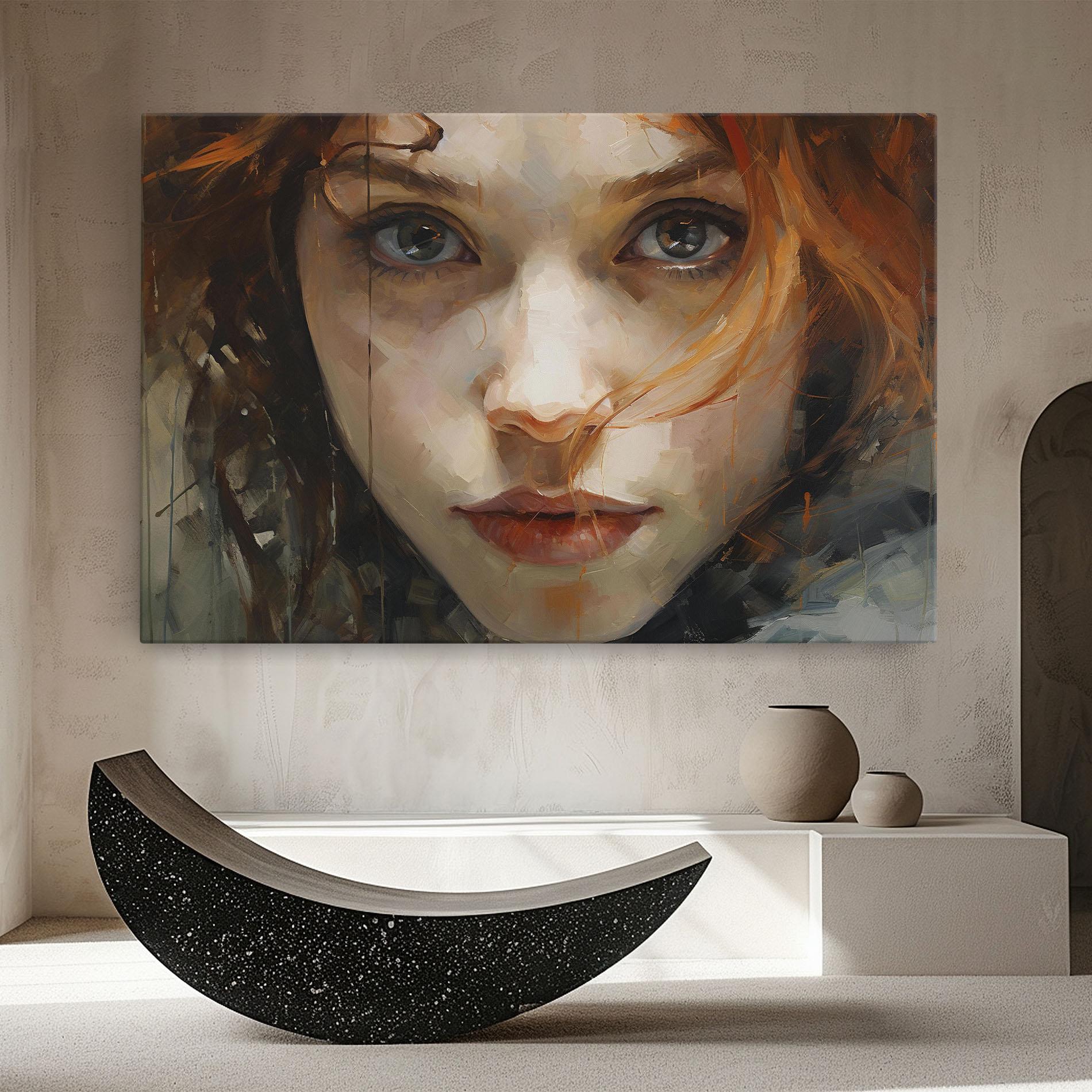 Leinwandbild Portrait Oil Painting mockup 8