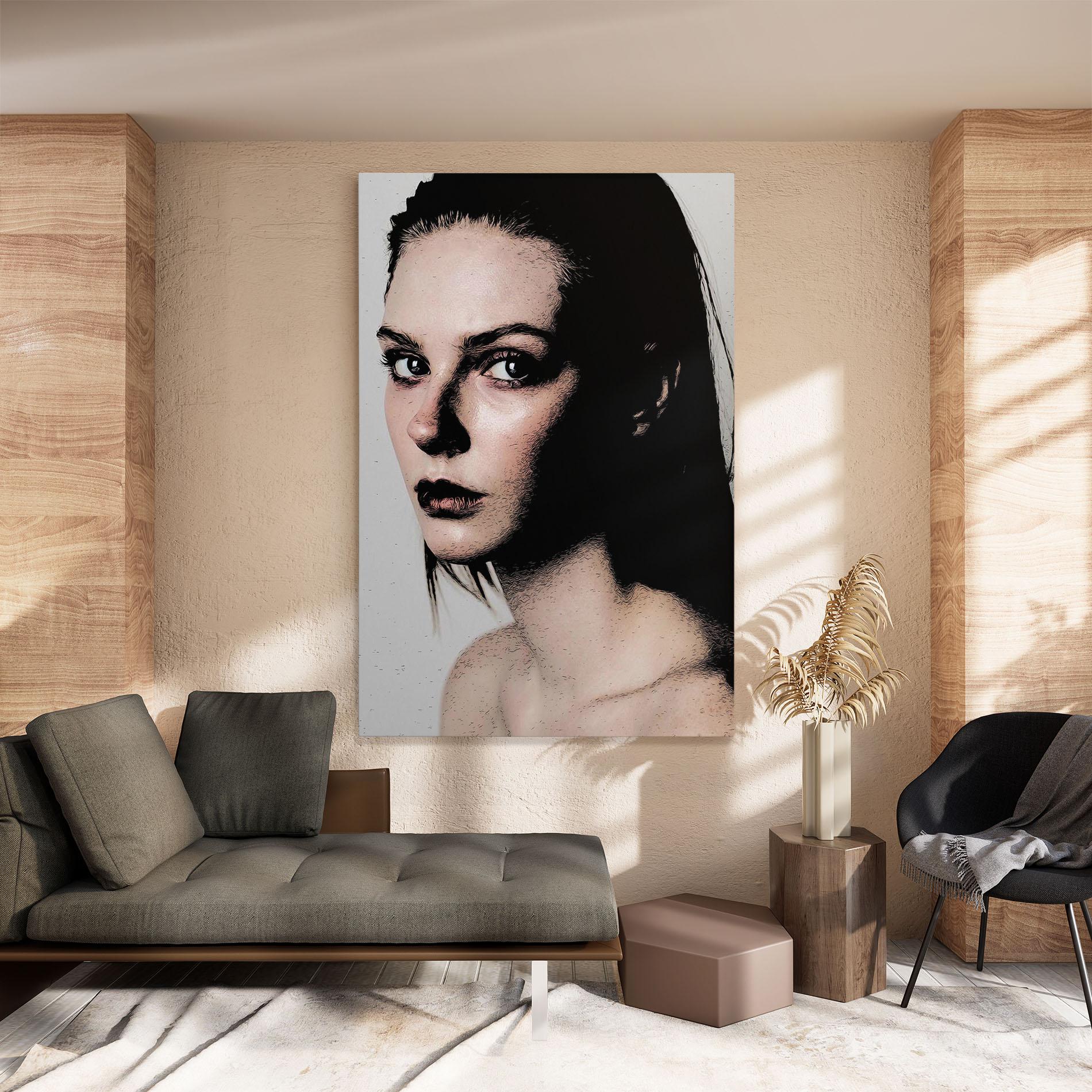 Leinwandbild Big Eyes Portrait mockup 8