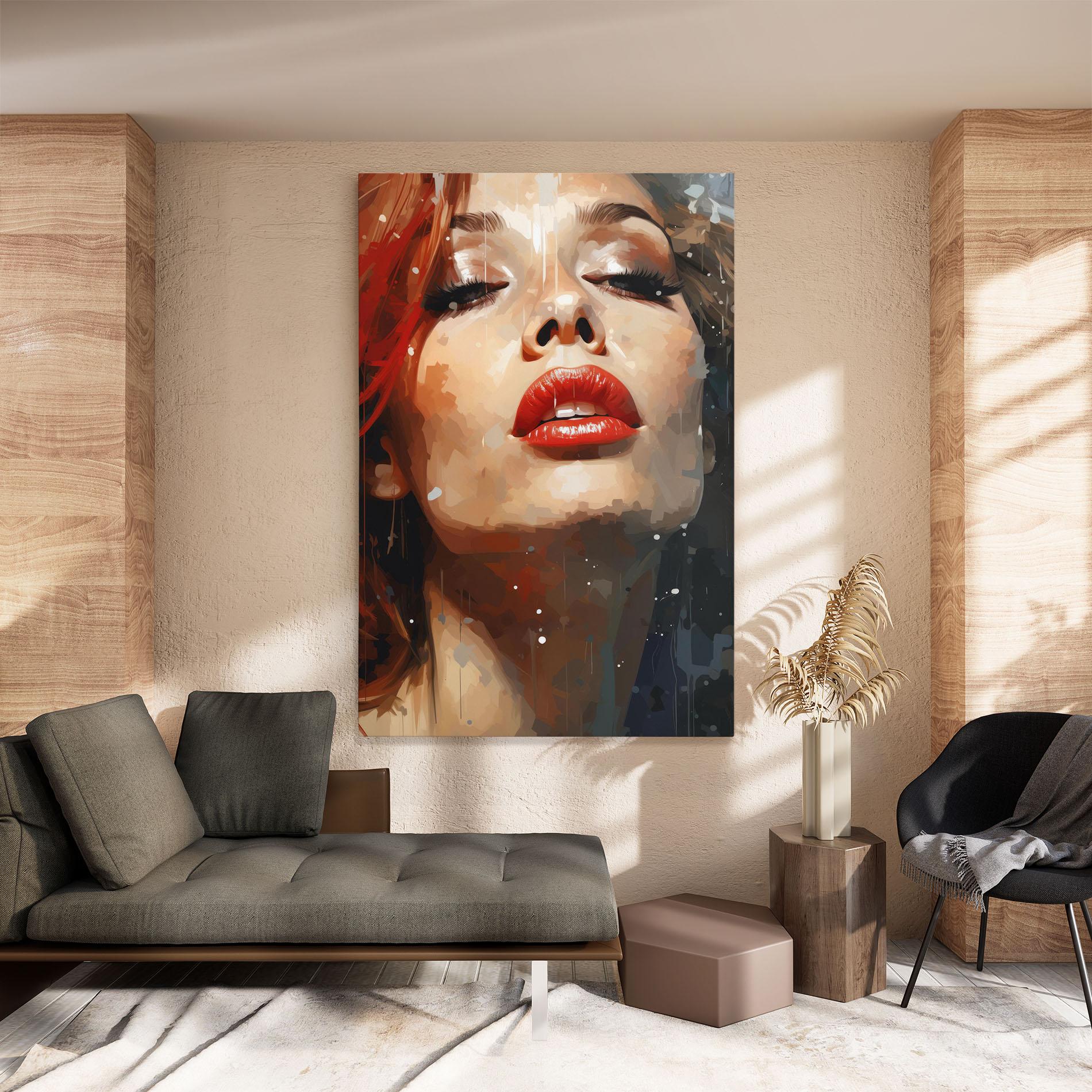 Leinwandbild Close Up Look Portrait mockup 8