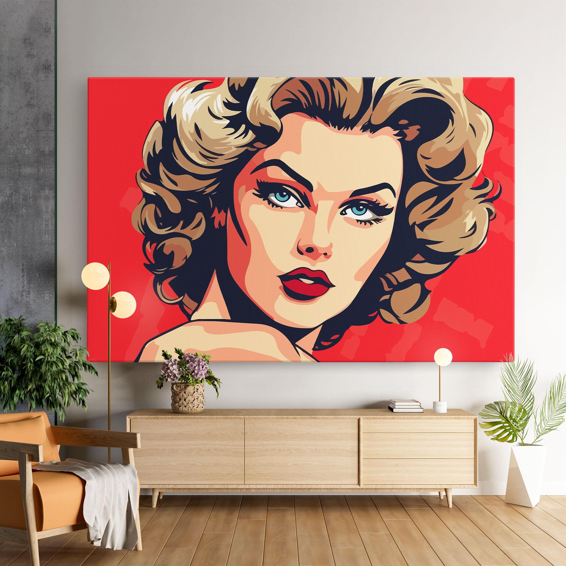 Leinwandbild Blue Eyes Portrait mockup 9