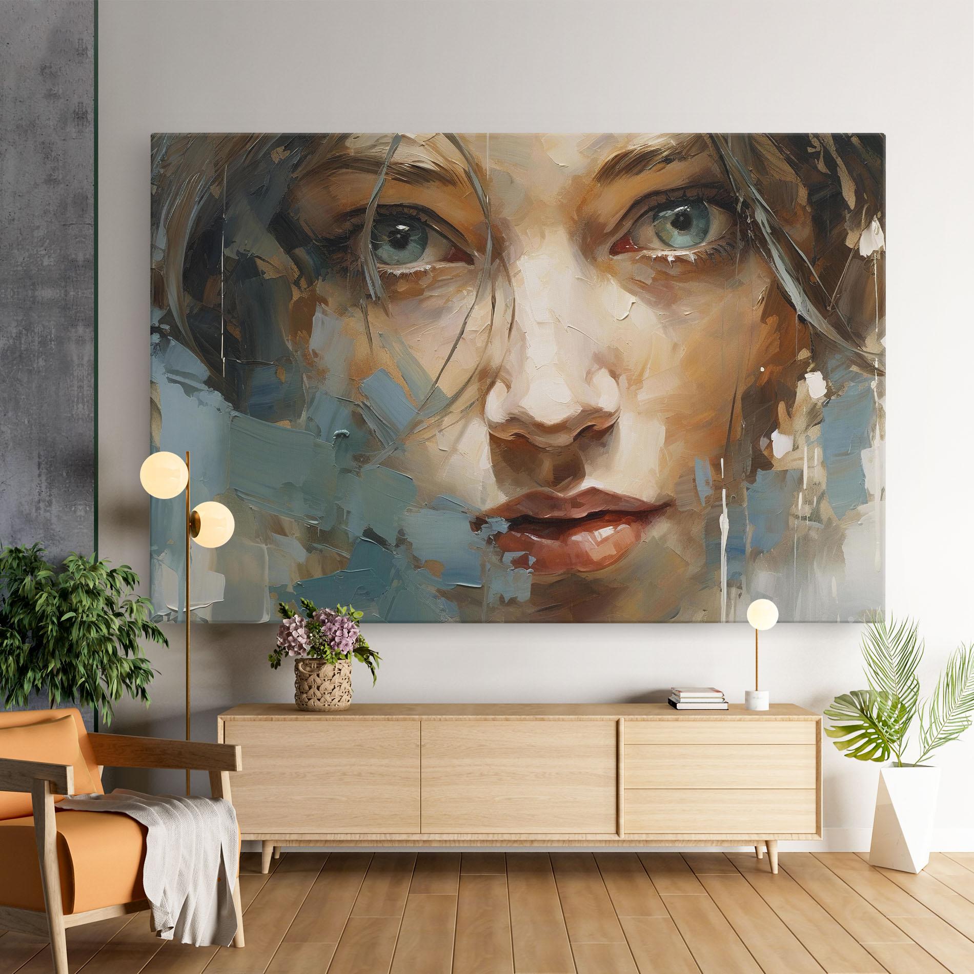 Leinwandbild Expressive Portrait mockup 9