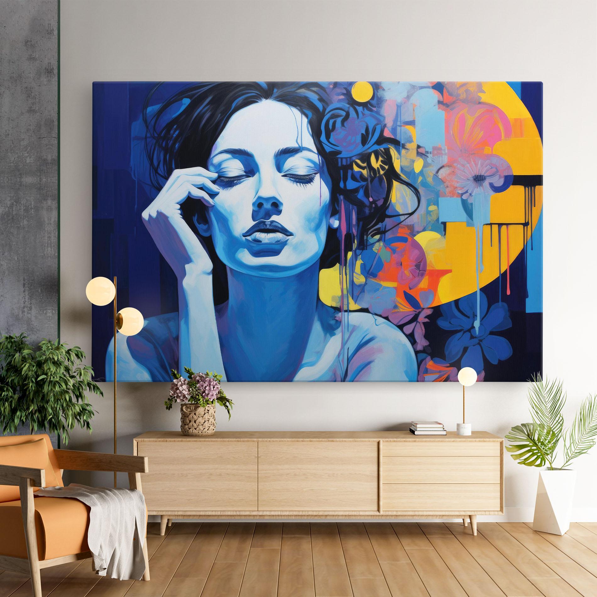 Leinwandbild Photographic Blue Image mockup 9