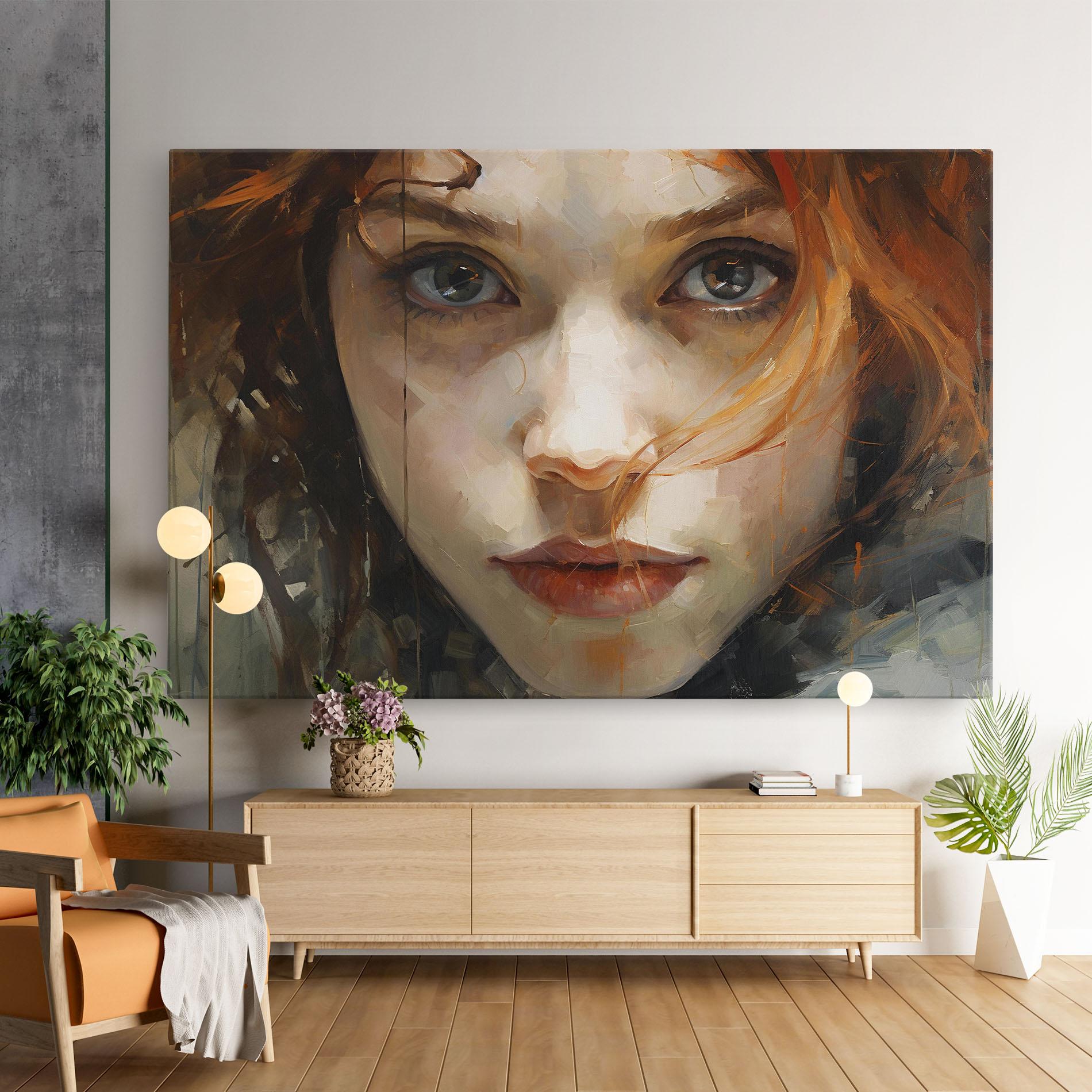 Leinwandbild Portrait Oil Painting mockup 9